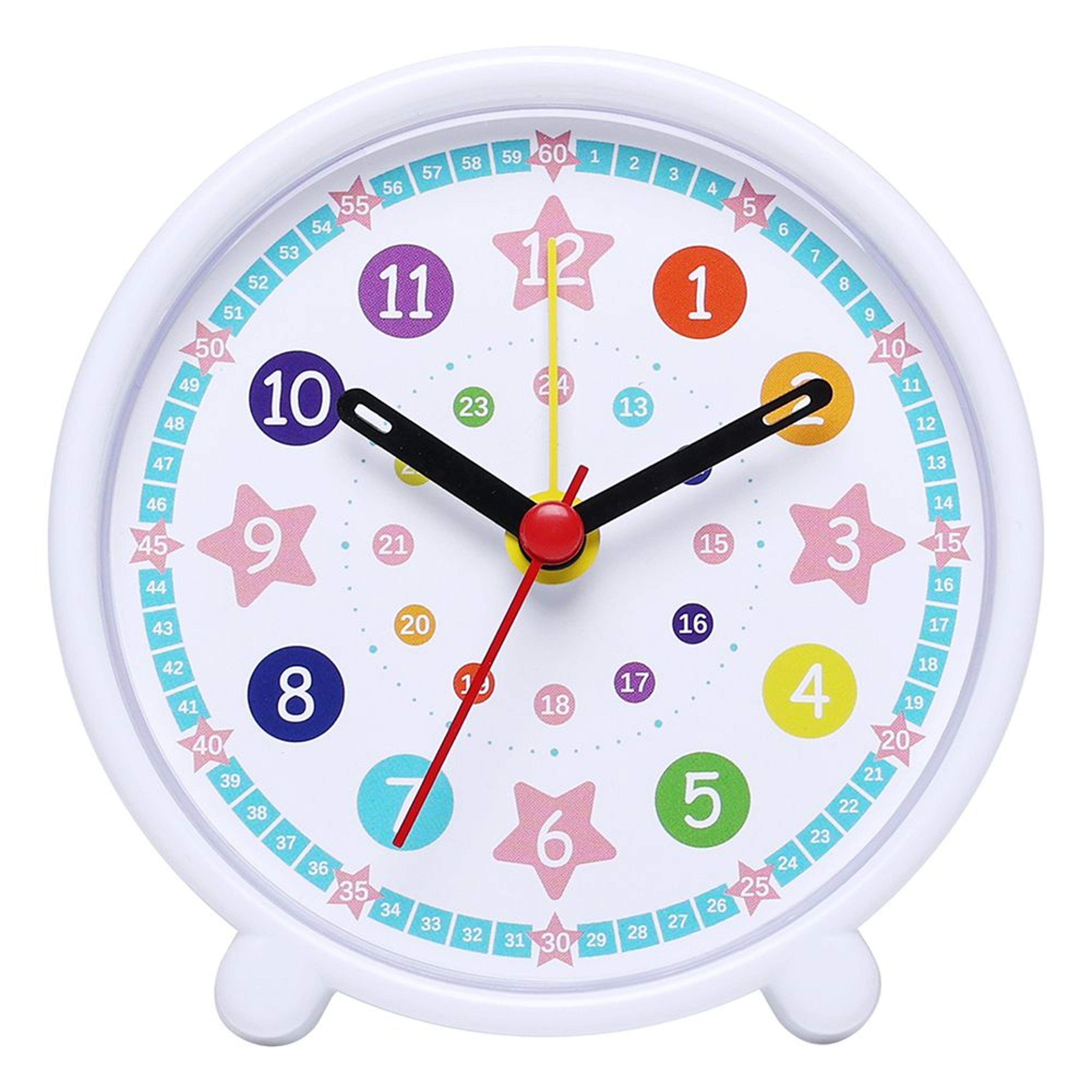 Silent Kids Alarm Clock Colorful Learning Clock For Bedside And Study Desk 8