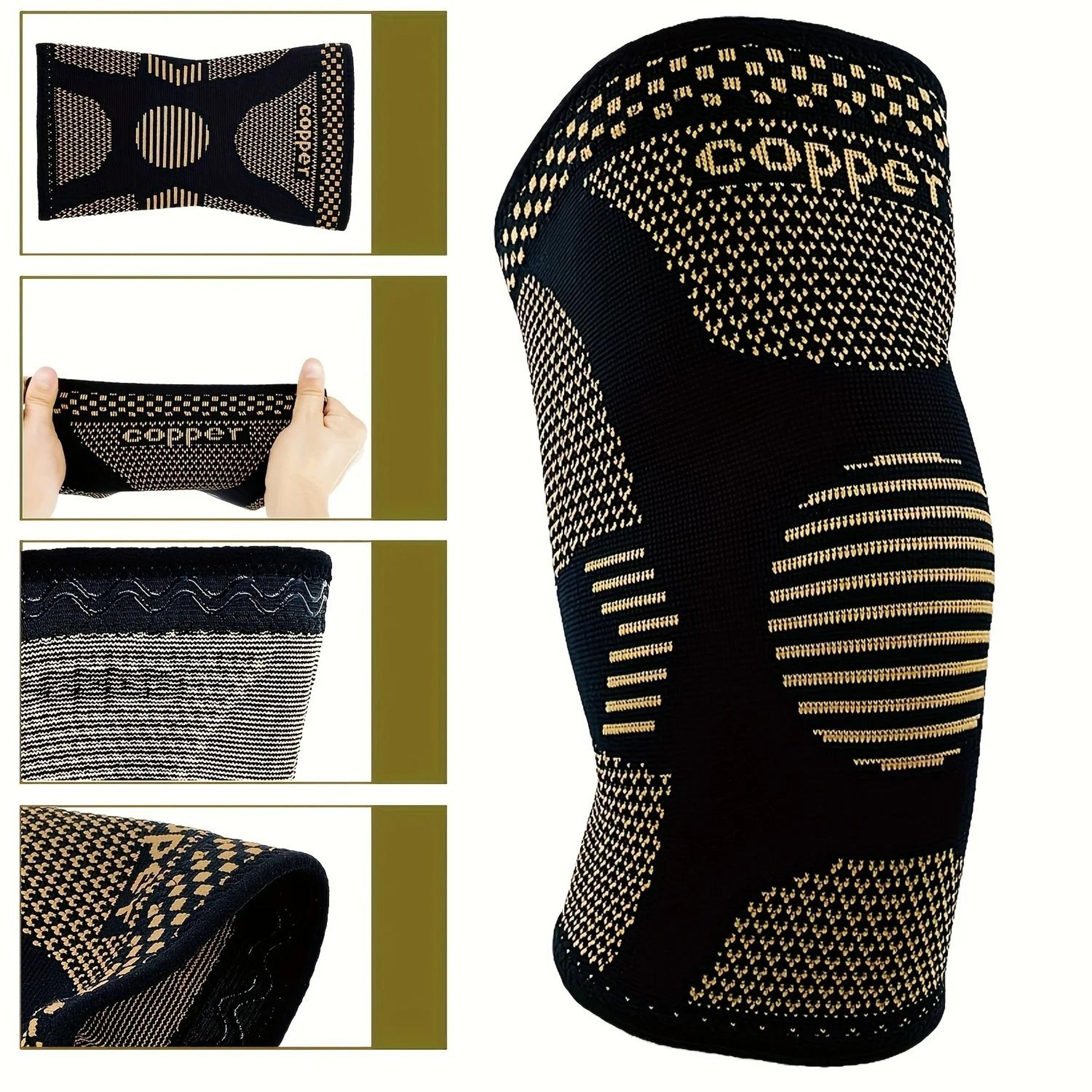 Copper Compression Knee Sleeve Elastic Sports Knee Support For Men And Women 11