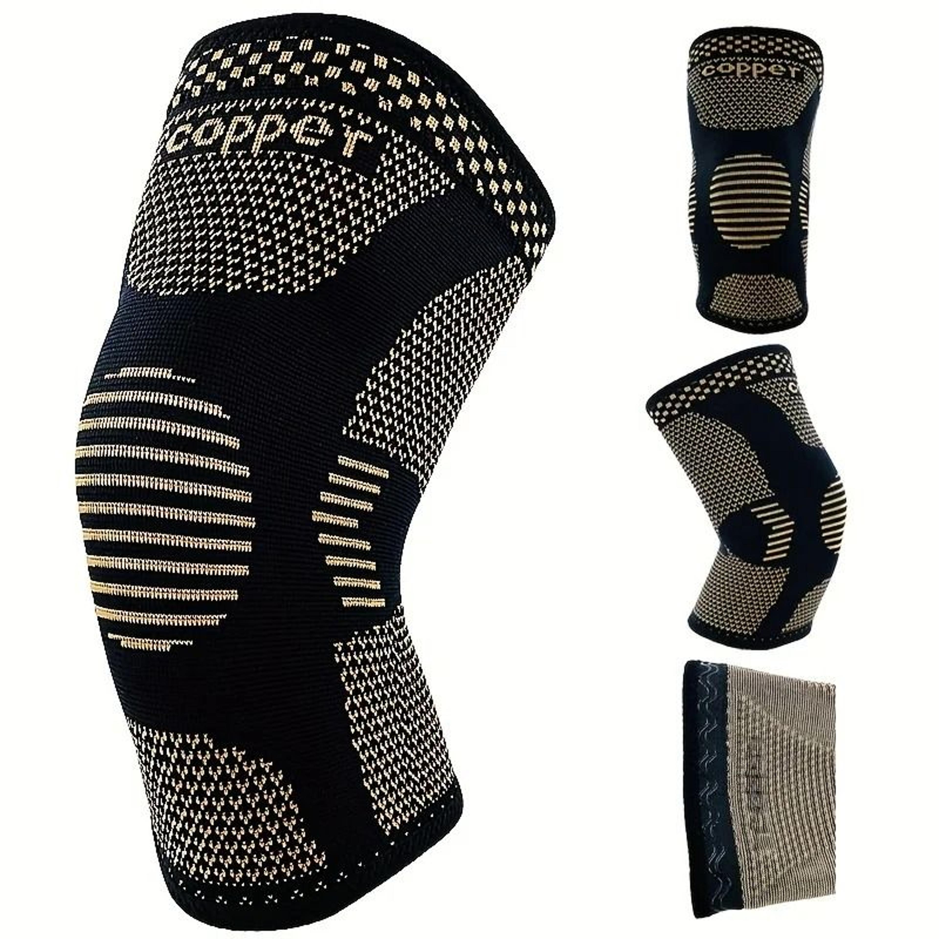 Copper Compression Knee Sleeve Elastic Sports Knee Support For Men And Women 12