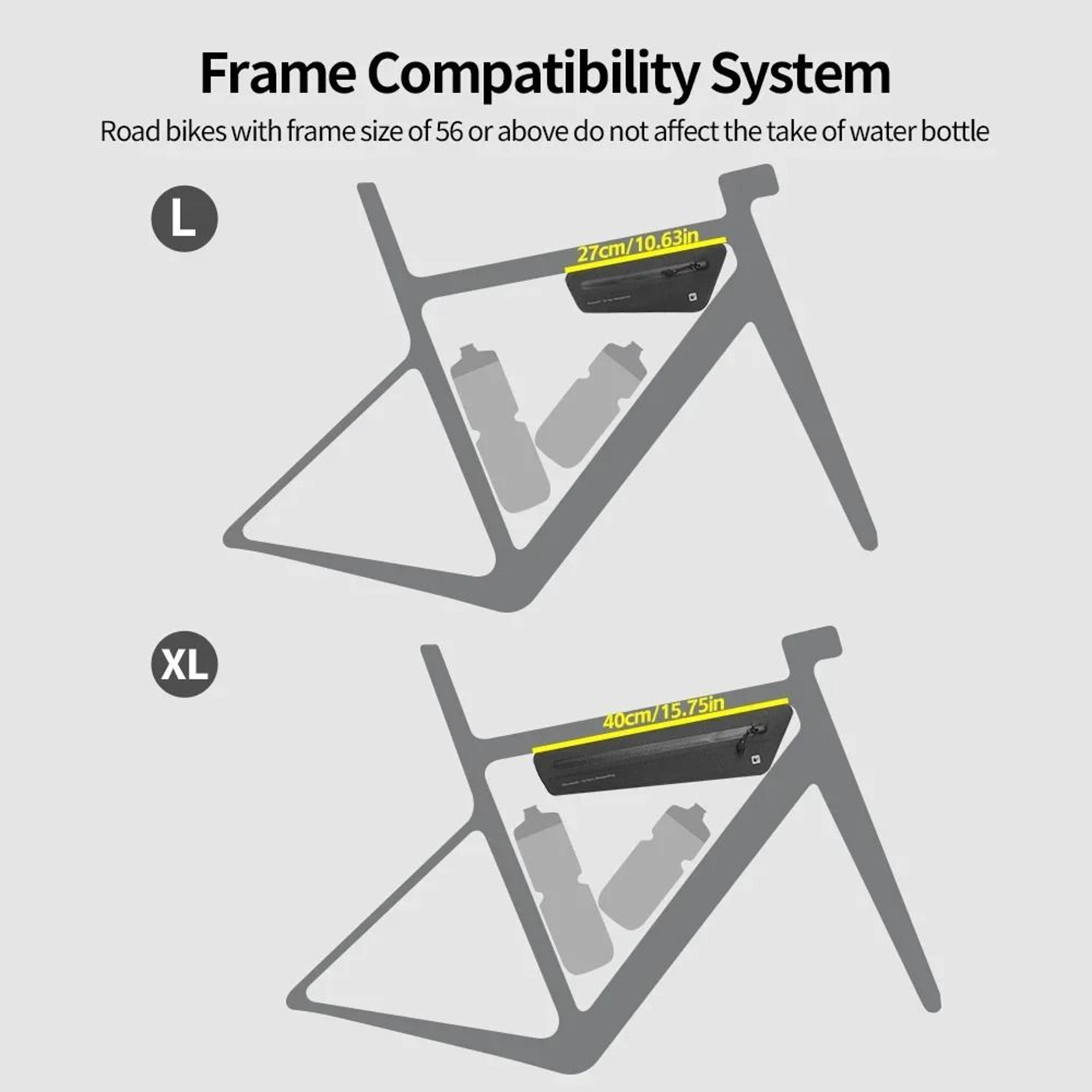 13L19L Waterproof Bike Frame Bag Slim Triangle Storage For MTB Road And Gravel Bikes 4