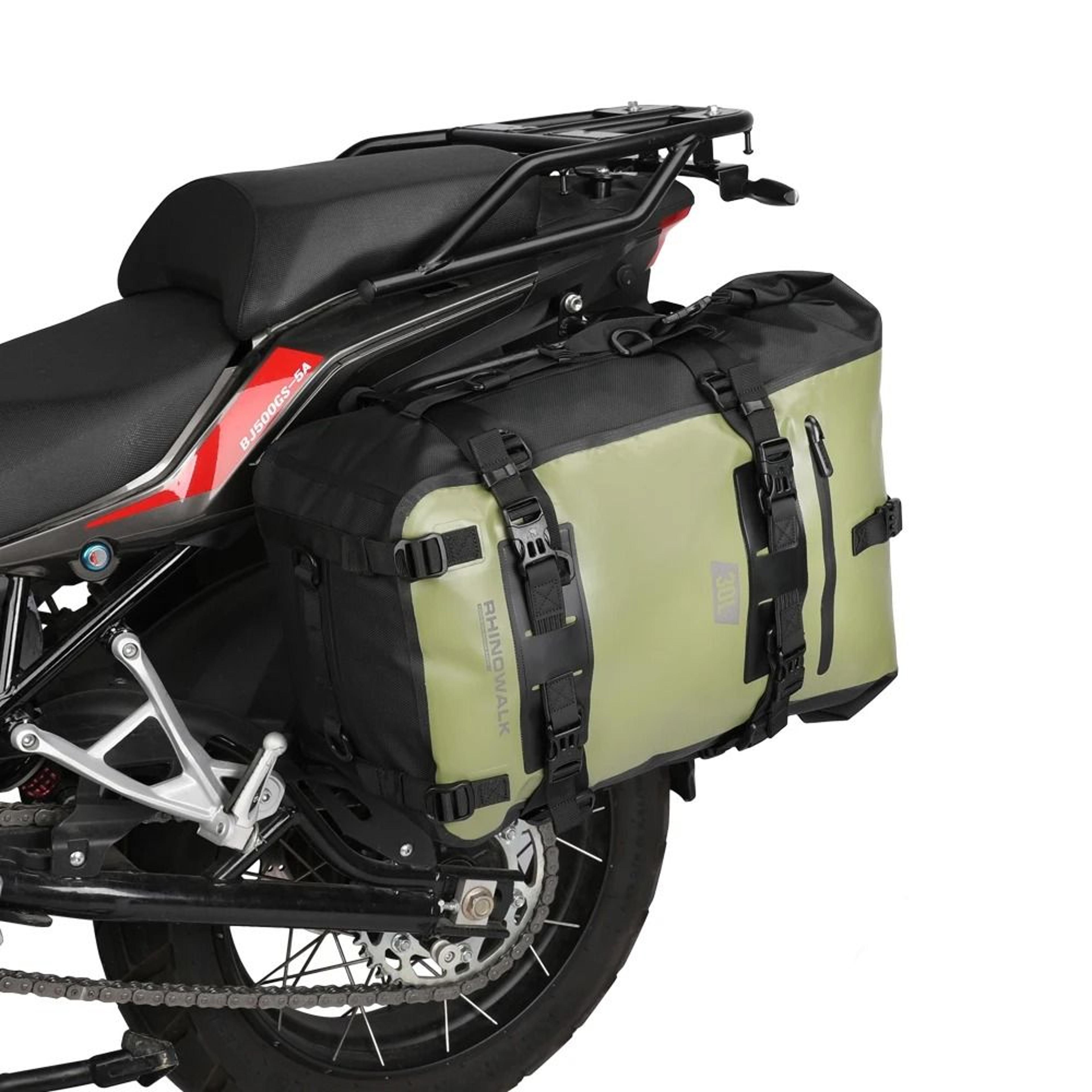 Waterproof Motorcycle Tail Bag 8L 15L 30L Modular Rear Seat Storage 0