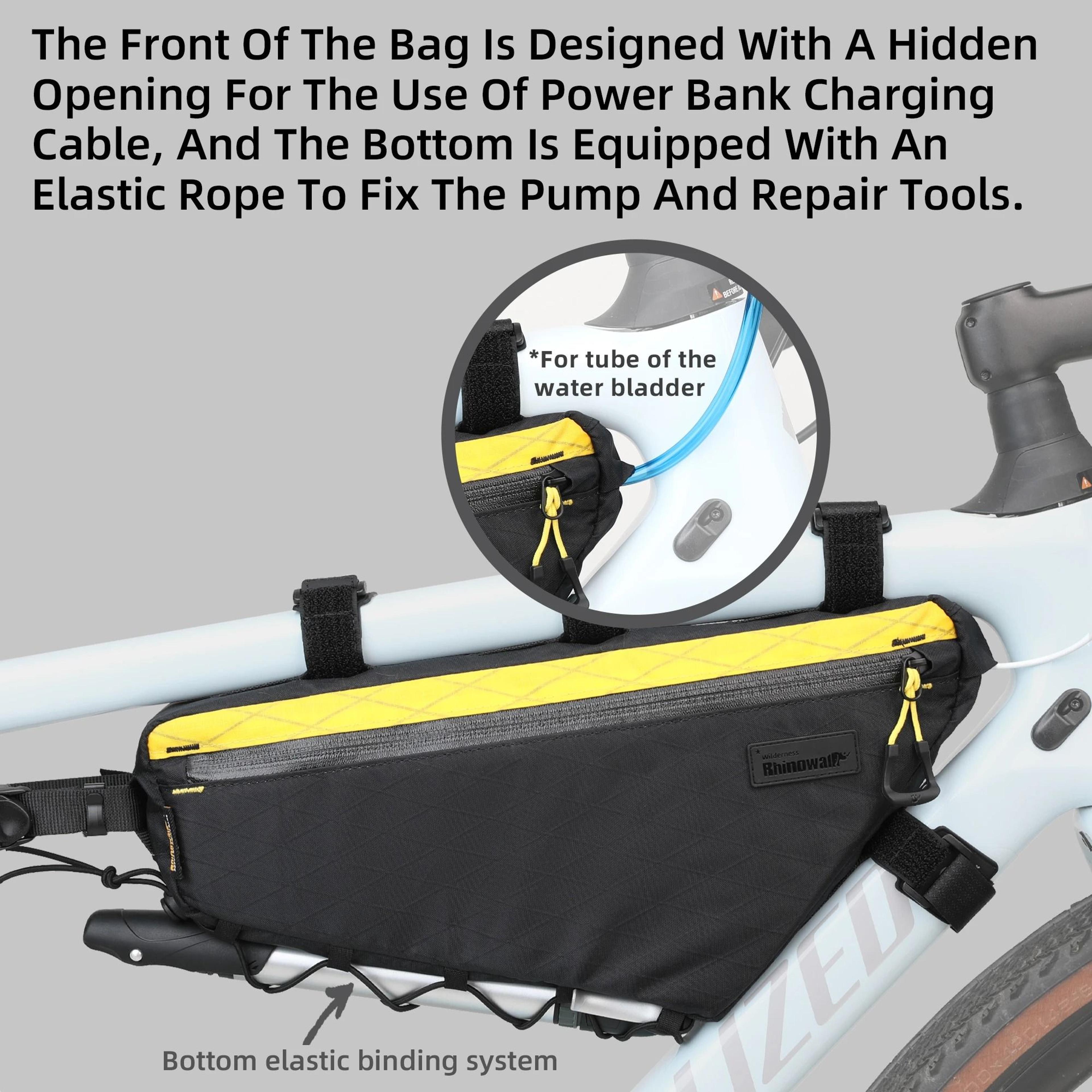 29L Bike Triangle Frame Bag WaterResistant Slim Storage For MTB And Road Bikes 3