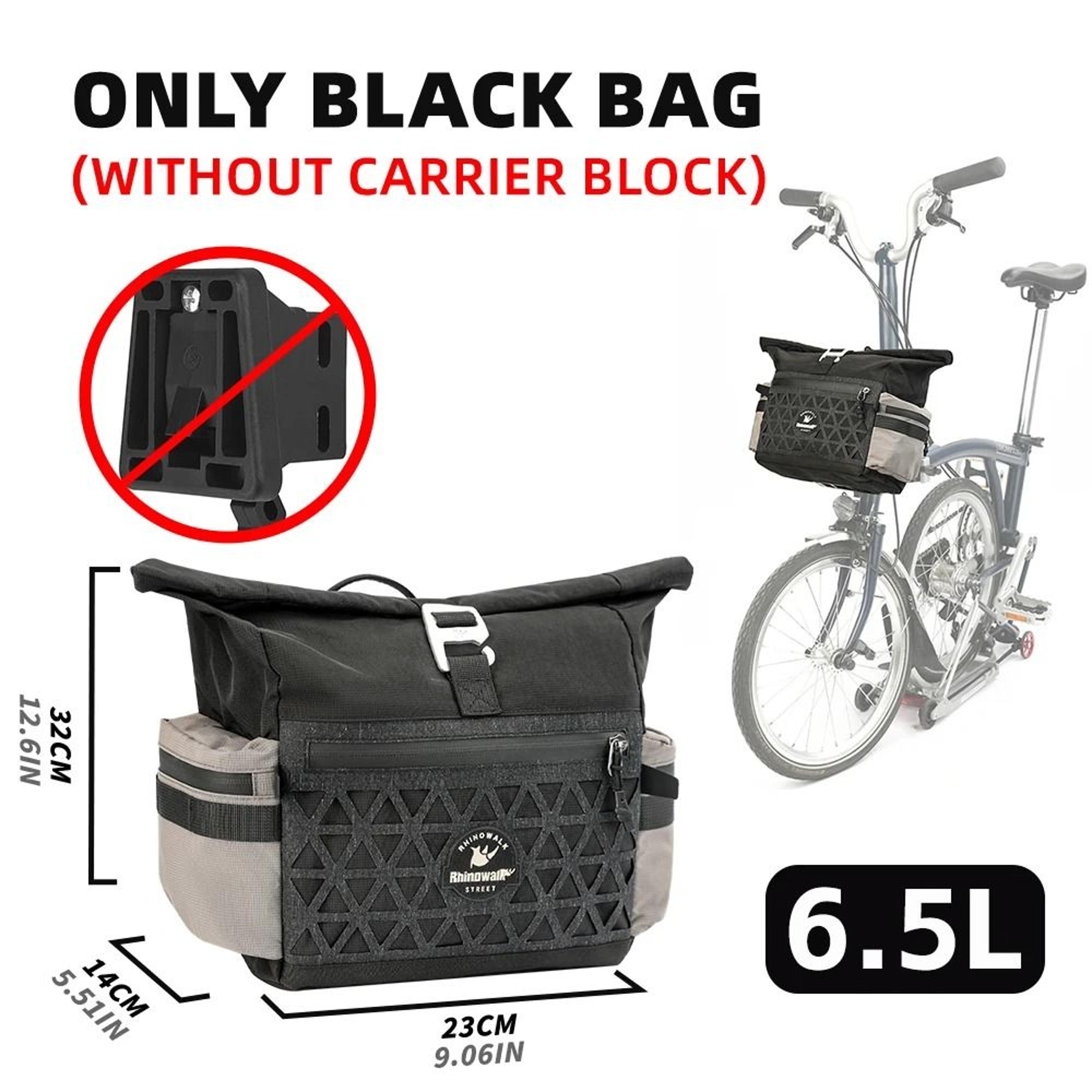 65L Bike Handlebar Bag Quick Release Commuter Storage Pack 3
