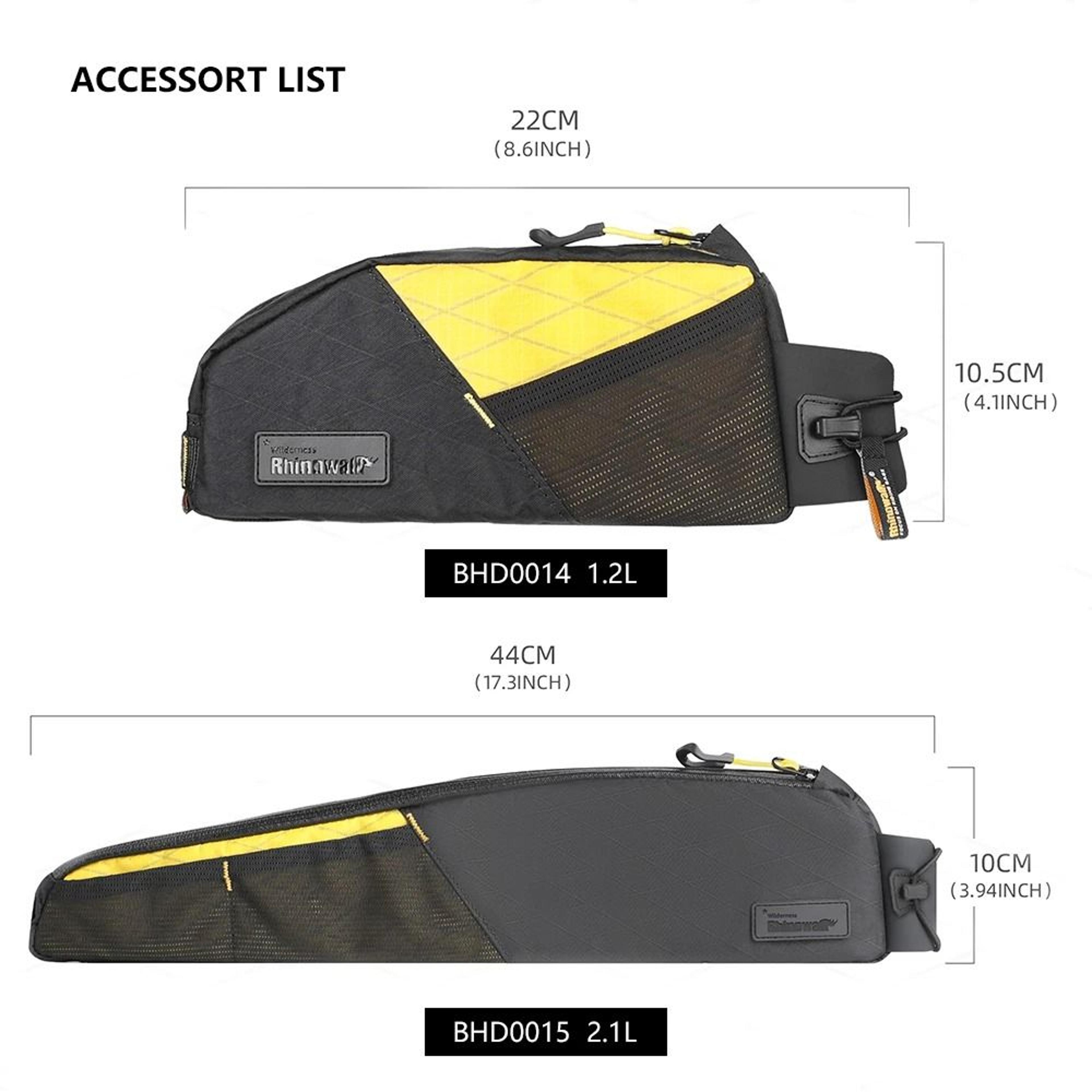 12L21L Bike Top Tube Bag WaterResistant Frame Storage Pack 8