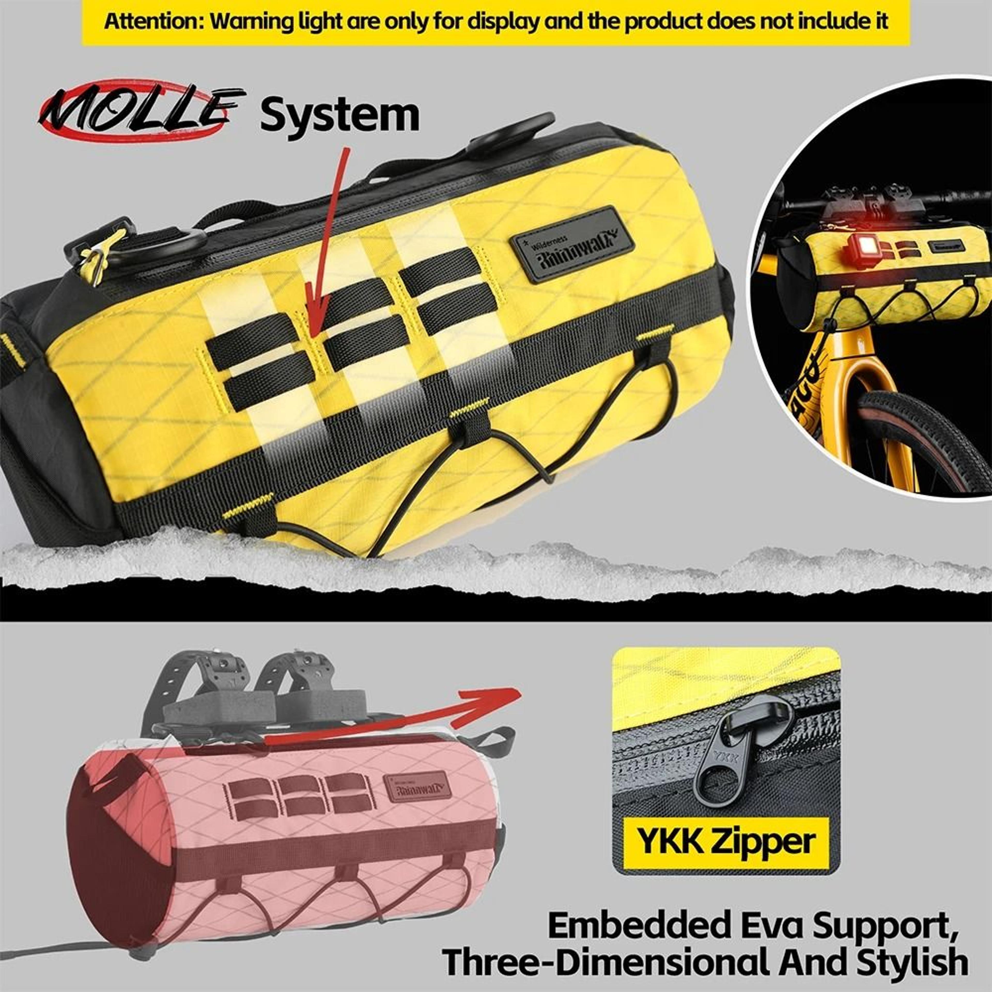 28L Bike Handlebar Bag With EVA Support For Bikepacking 5