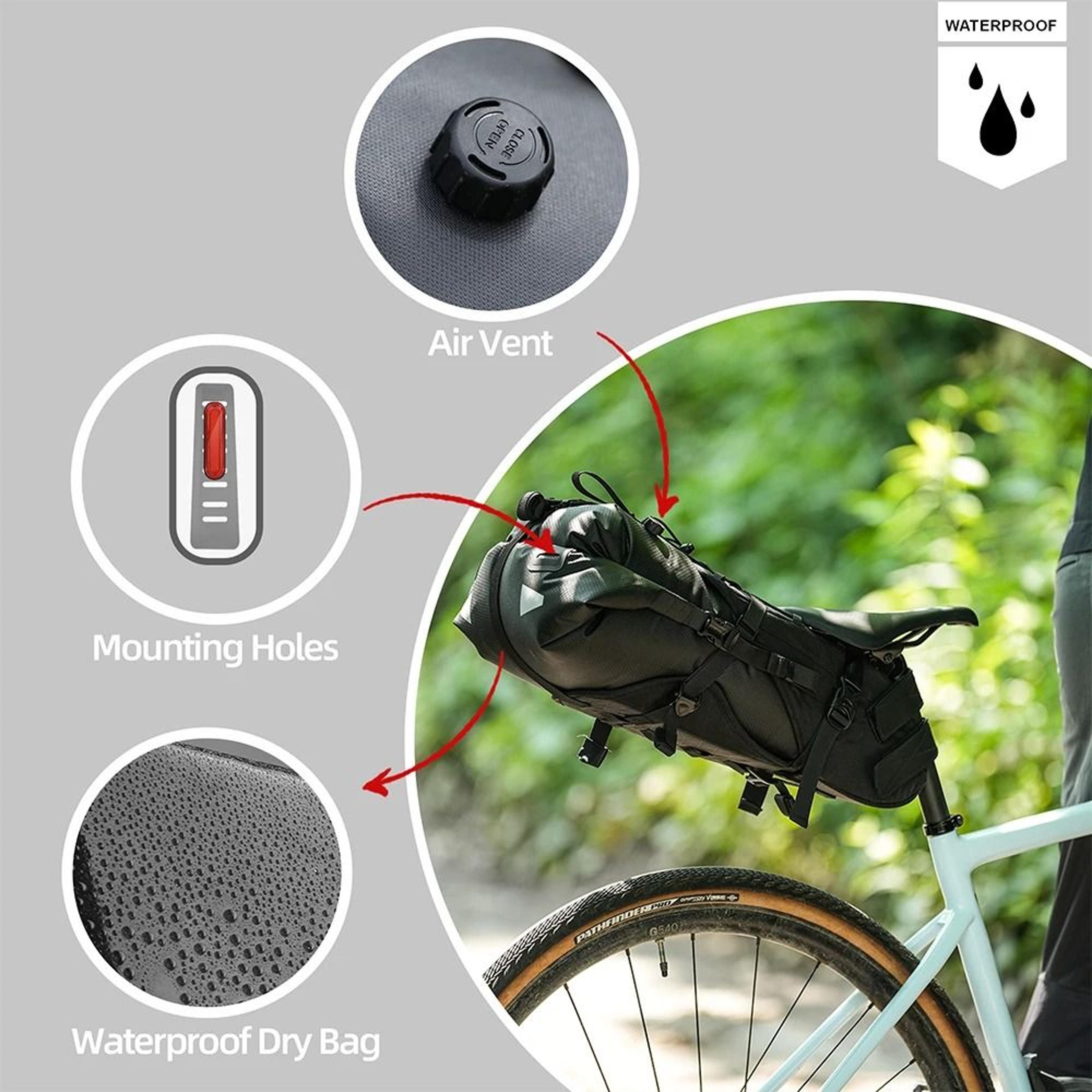 14L Waterproof Bike Saddle Bag With Removable Dry Bag 7