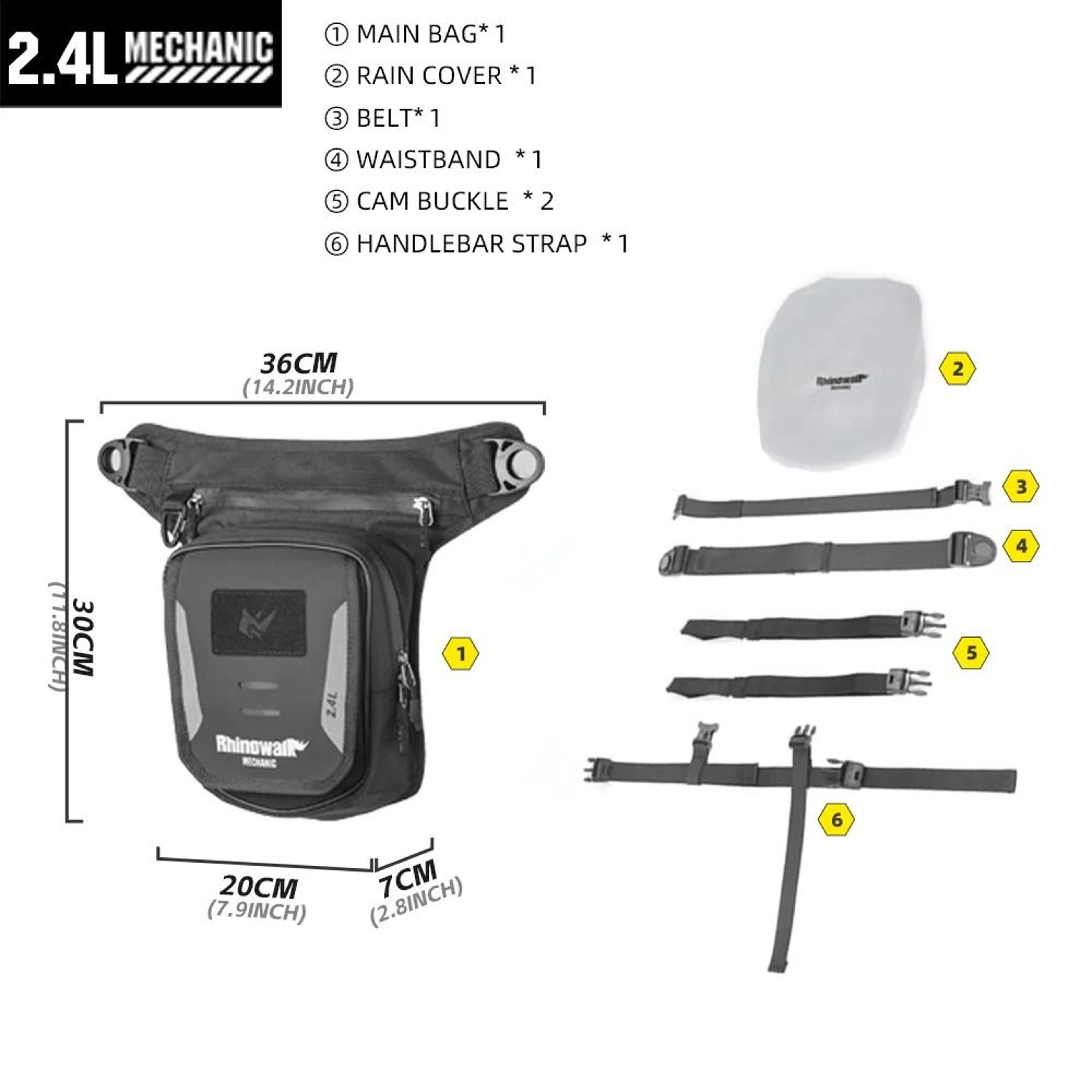 multi-purpose motorcycle leg bag and magnetic tank chest pack