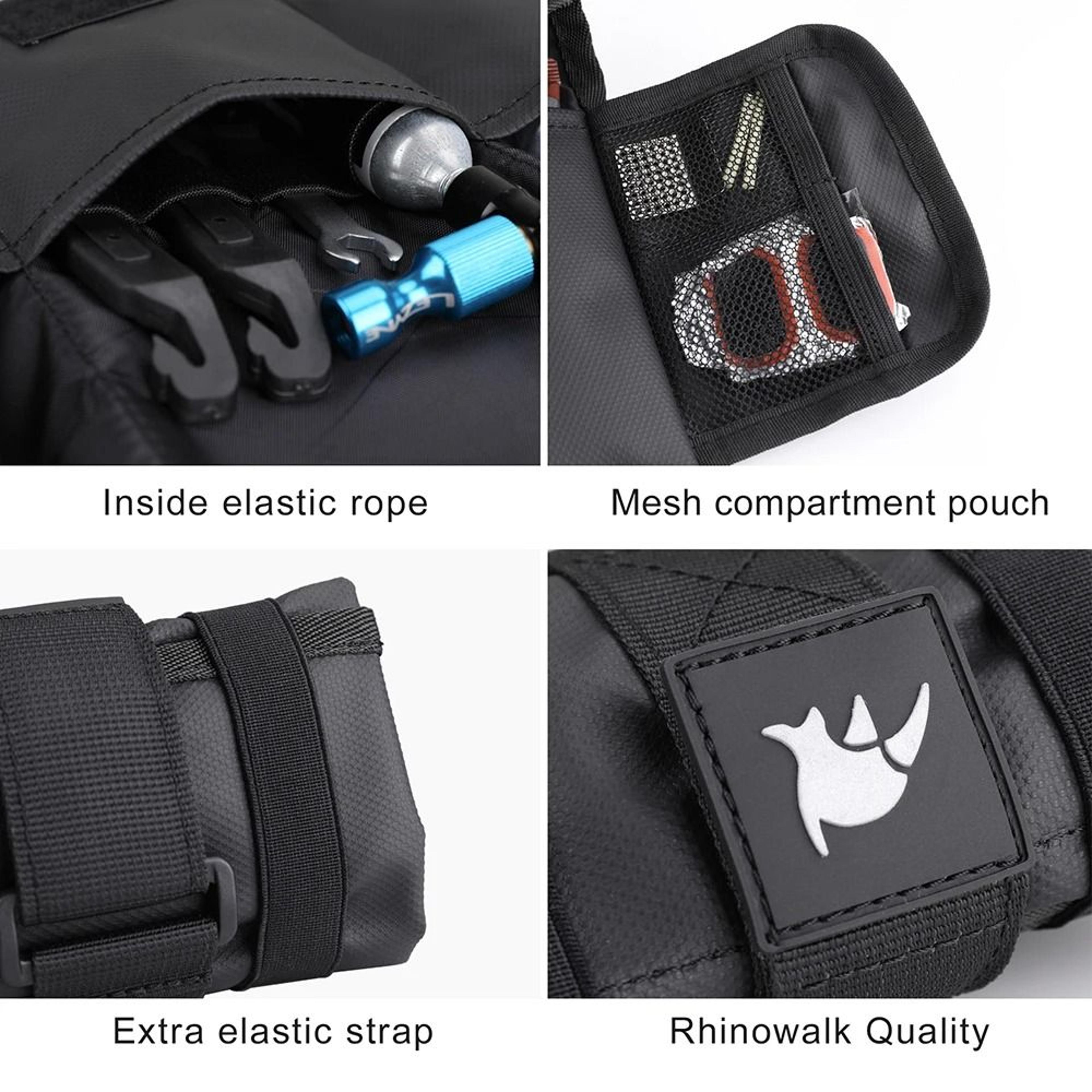 Compact Bike Tool Bag Burrito Pouch For Frame And Saddle Storage 3