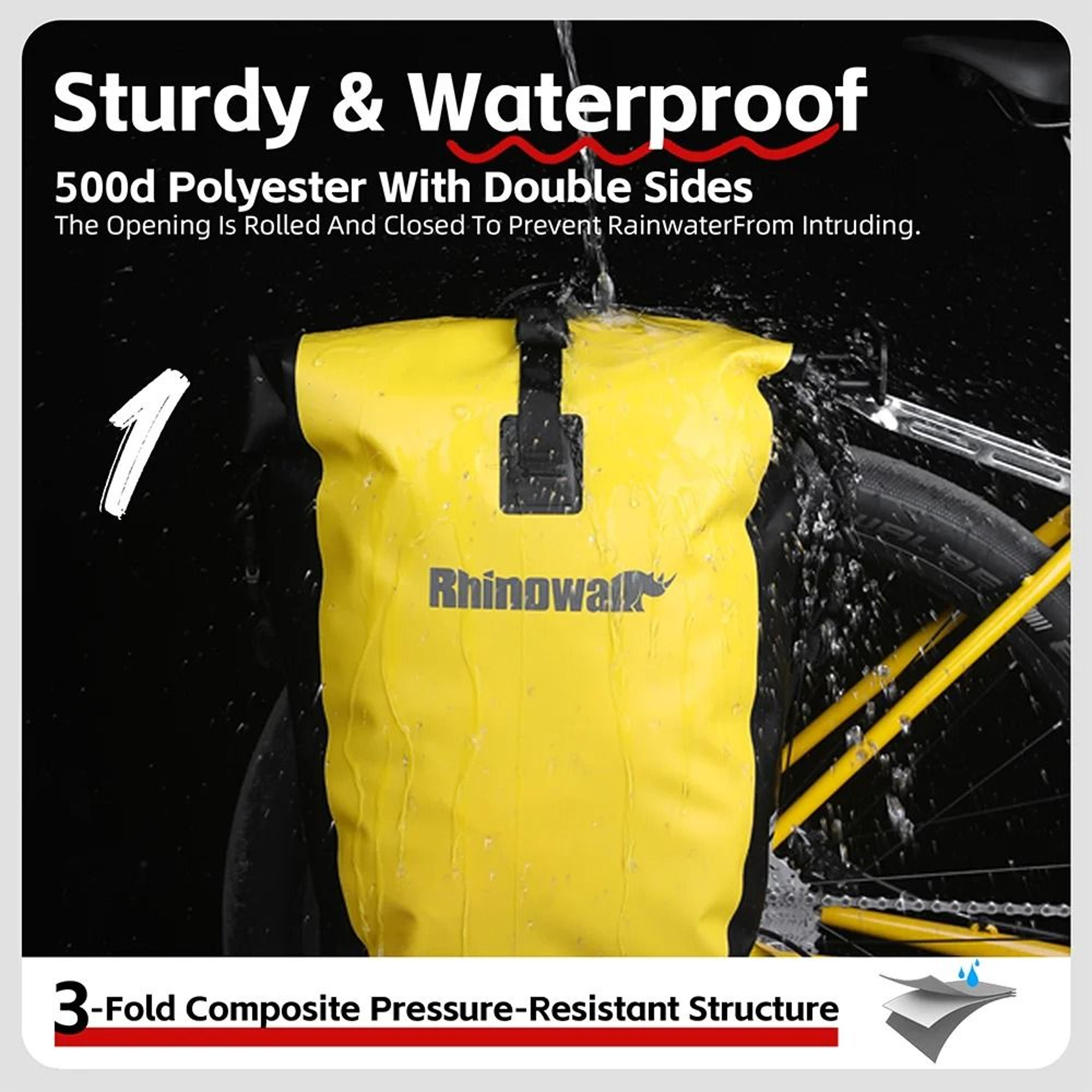 27L Bike Pannier Bag Quick Release Rear Rack Storage Pack 4