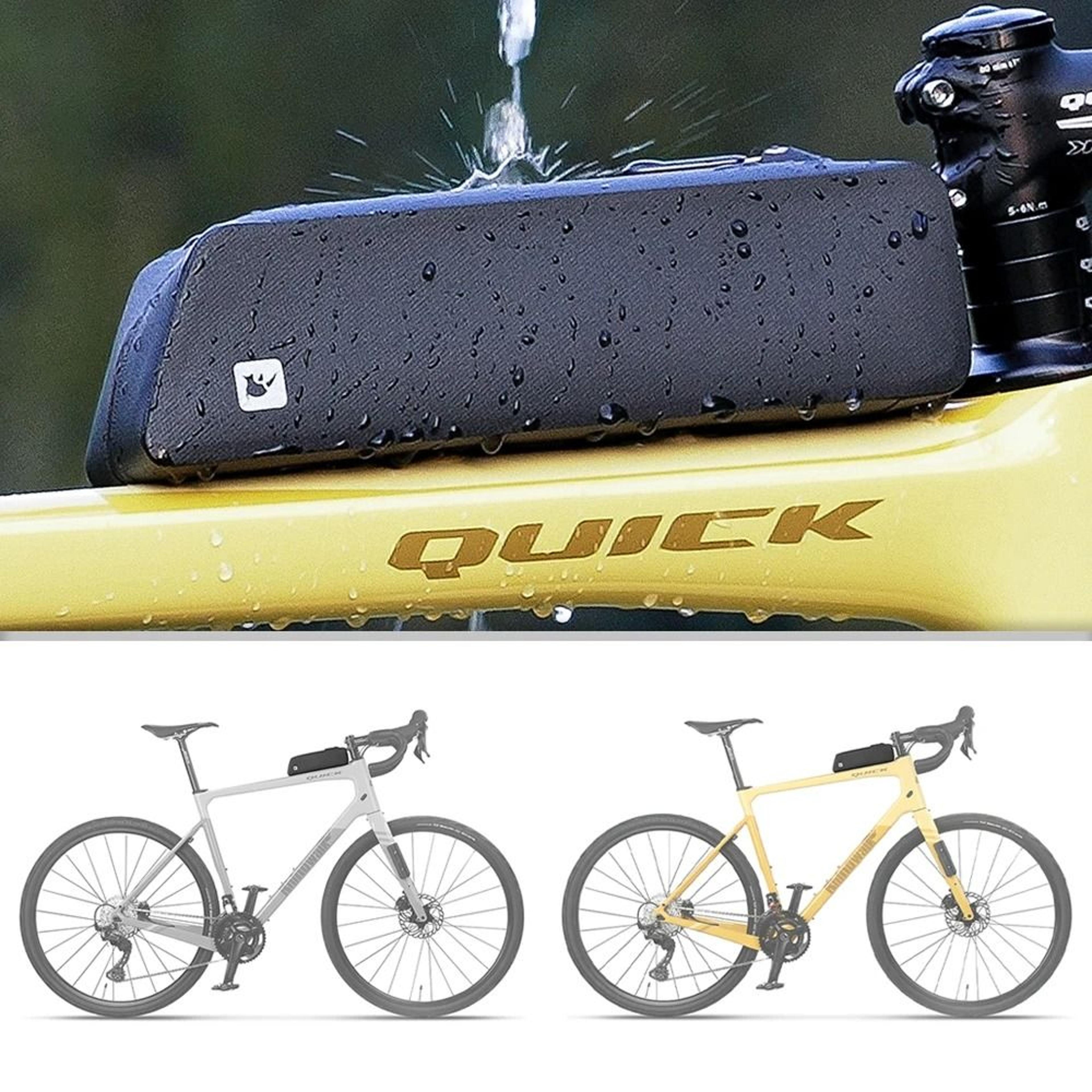 Waterproof Bike Top Tube Bag LowDrag BoltOn Frame Pack 3