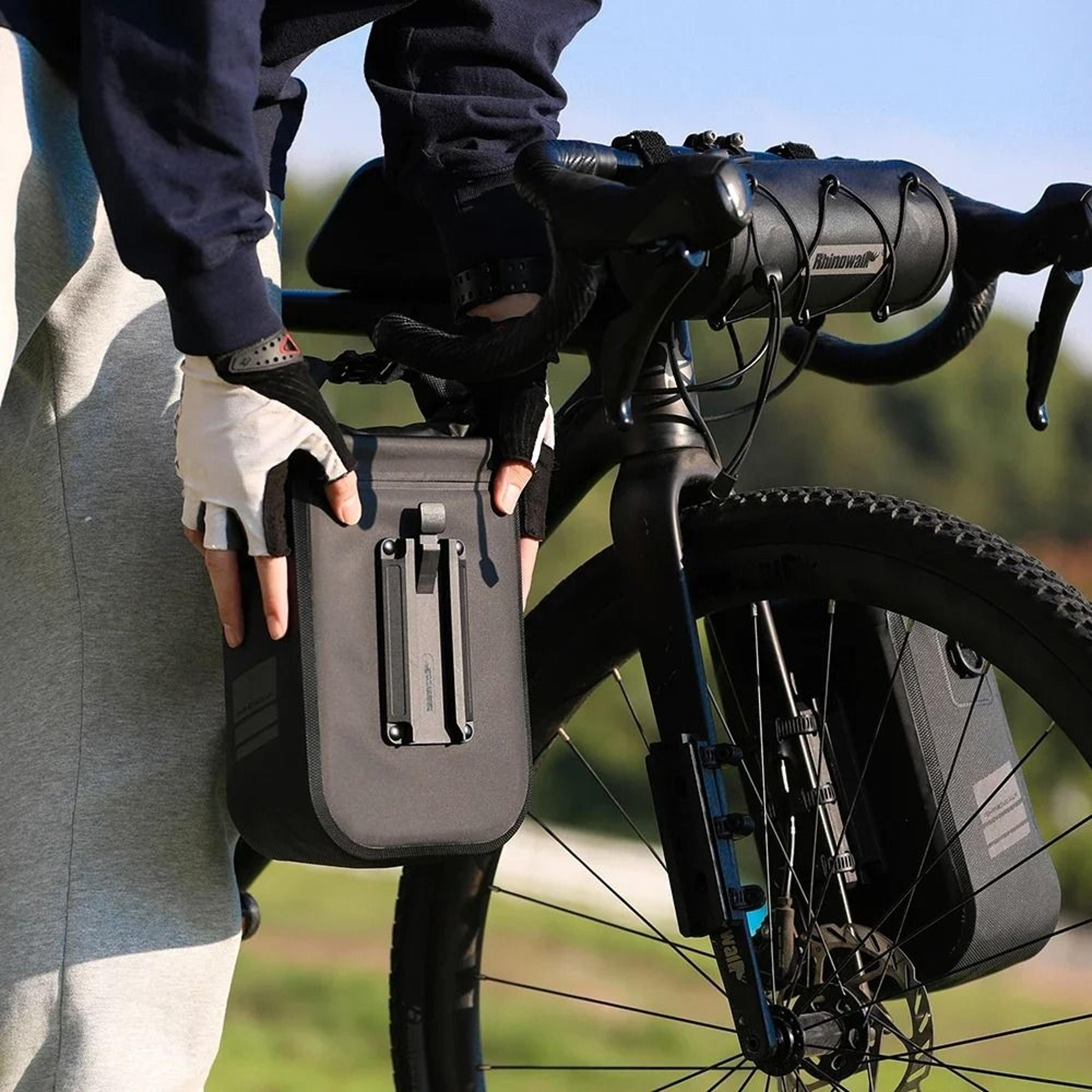 4L6L Waterproof Bike Fork Bag Quick Release Cycling Storage Pack 9
