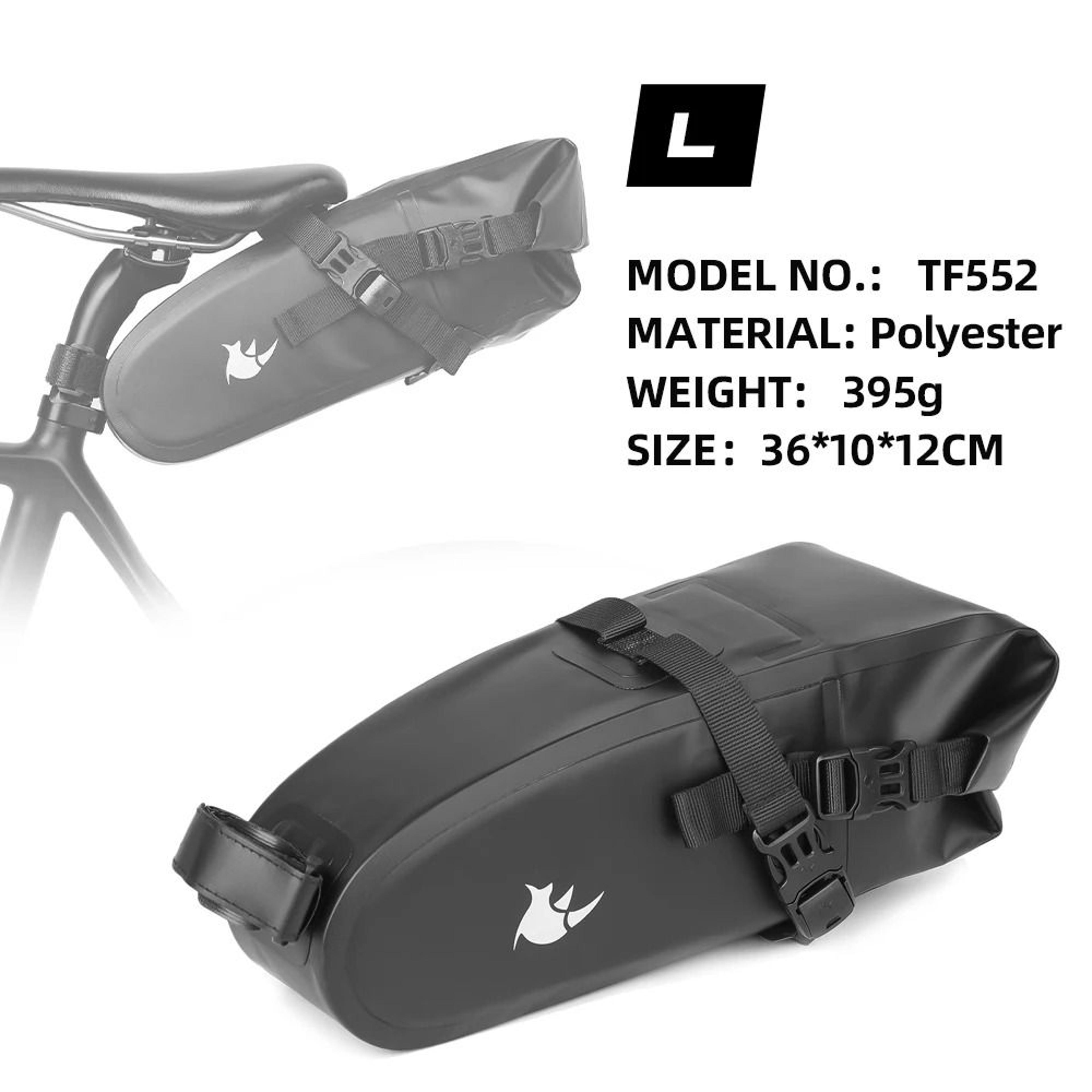15L4L Waterproof Bike Saddle Bag RollTop Rear Storage Pack 3
