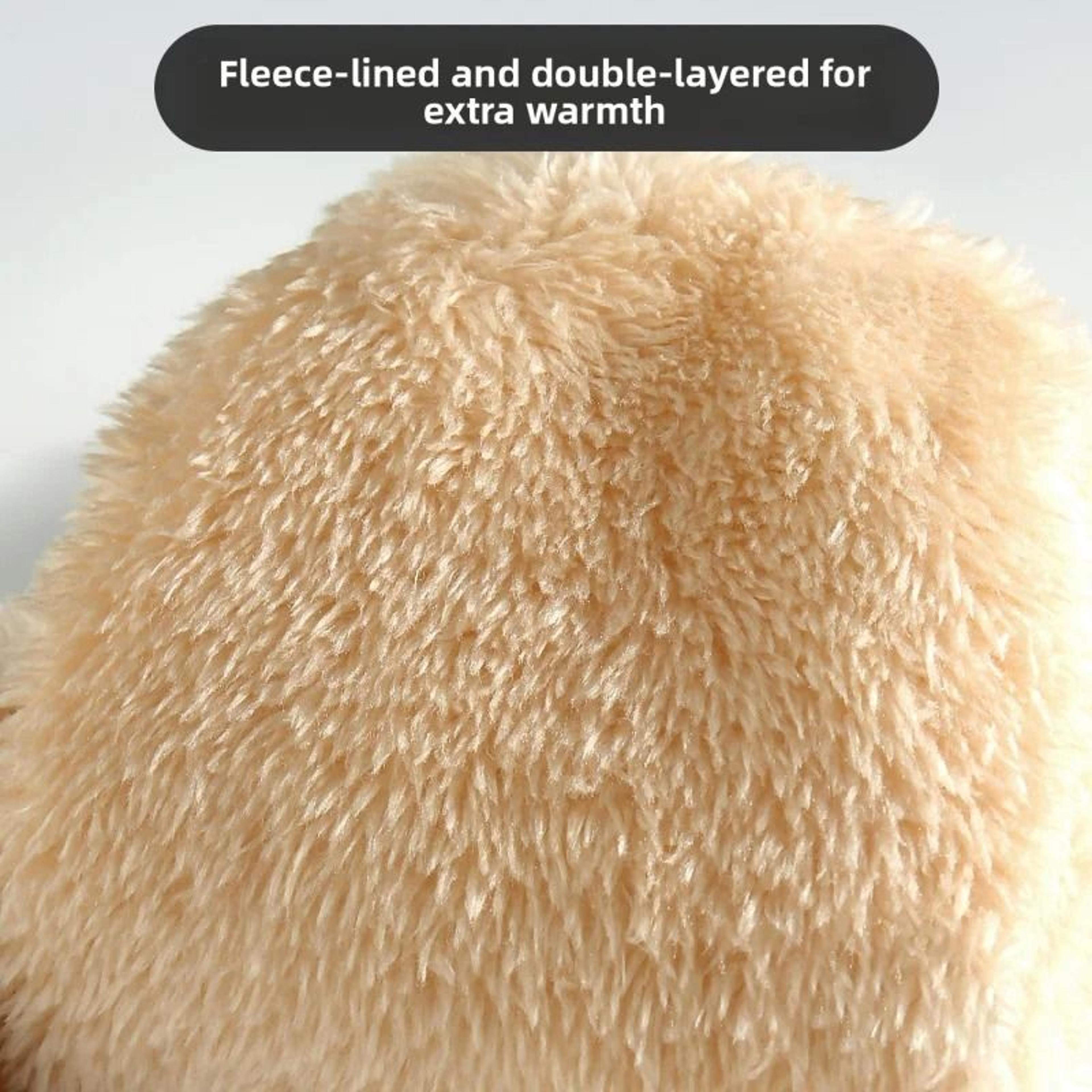 DoubleLayer Winter Knitted Gloves With Soft Velvet Lining 8