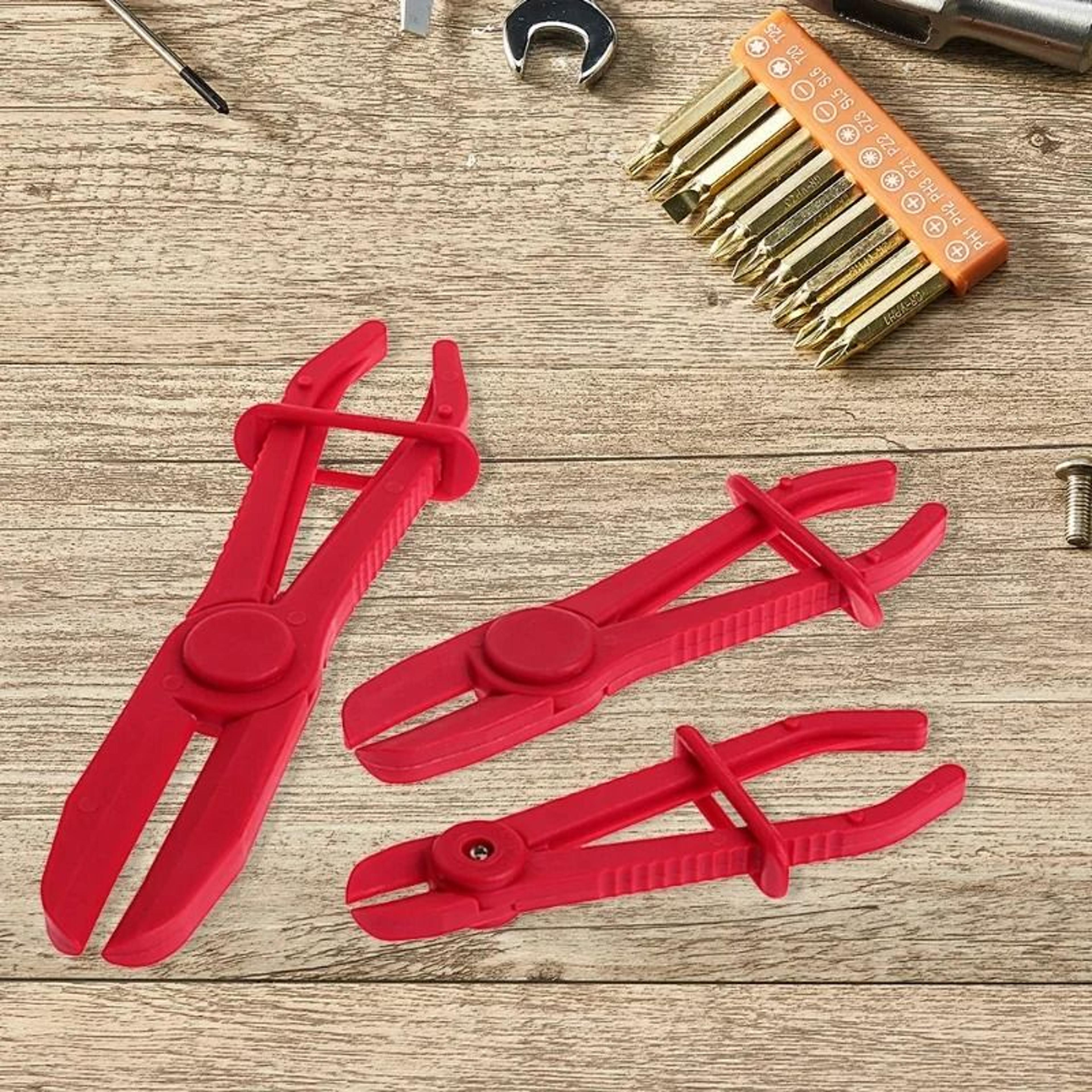 3Piece Hose Pinch Pliers Set For Brake Fuel And Coolant Lines 3