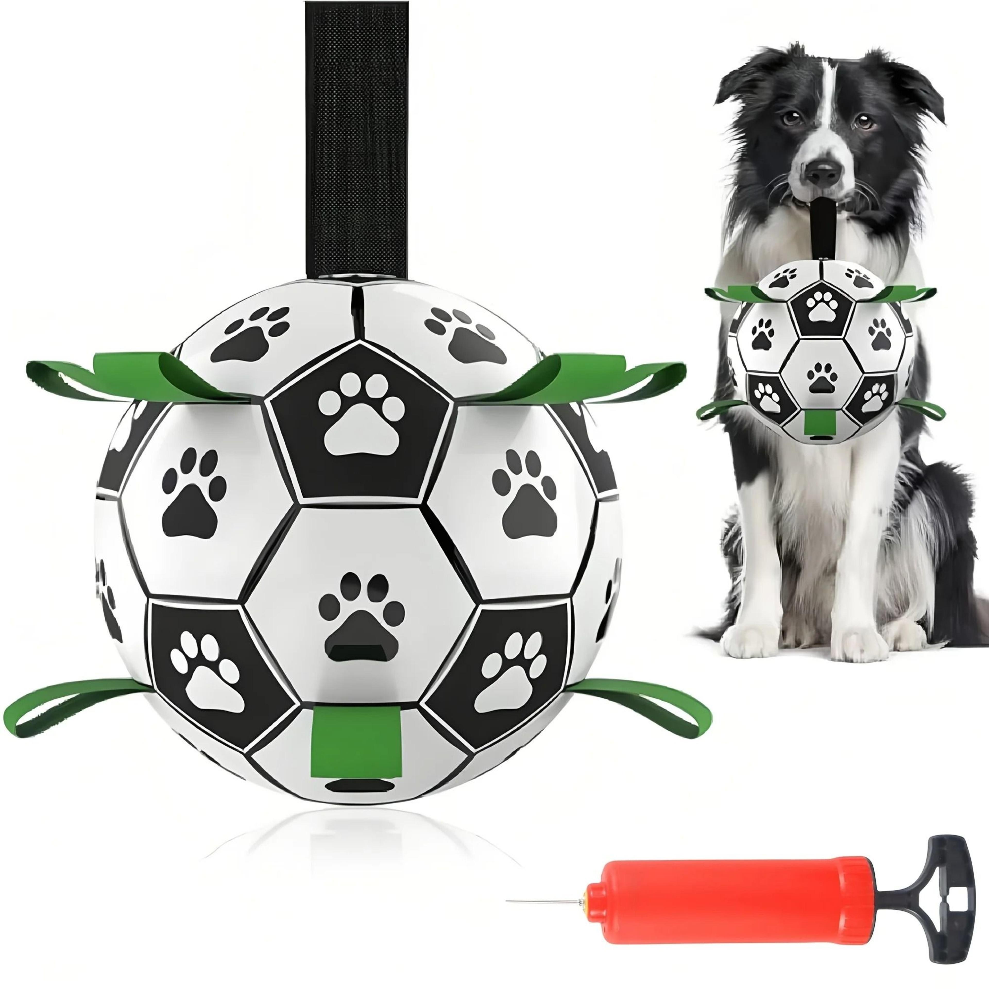 Interactive Dog Soccer Ball With Grip Ring For Fetch And Water Play 6