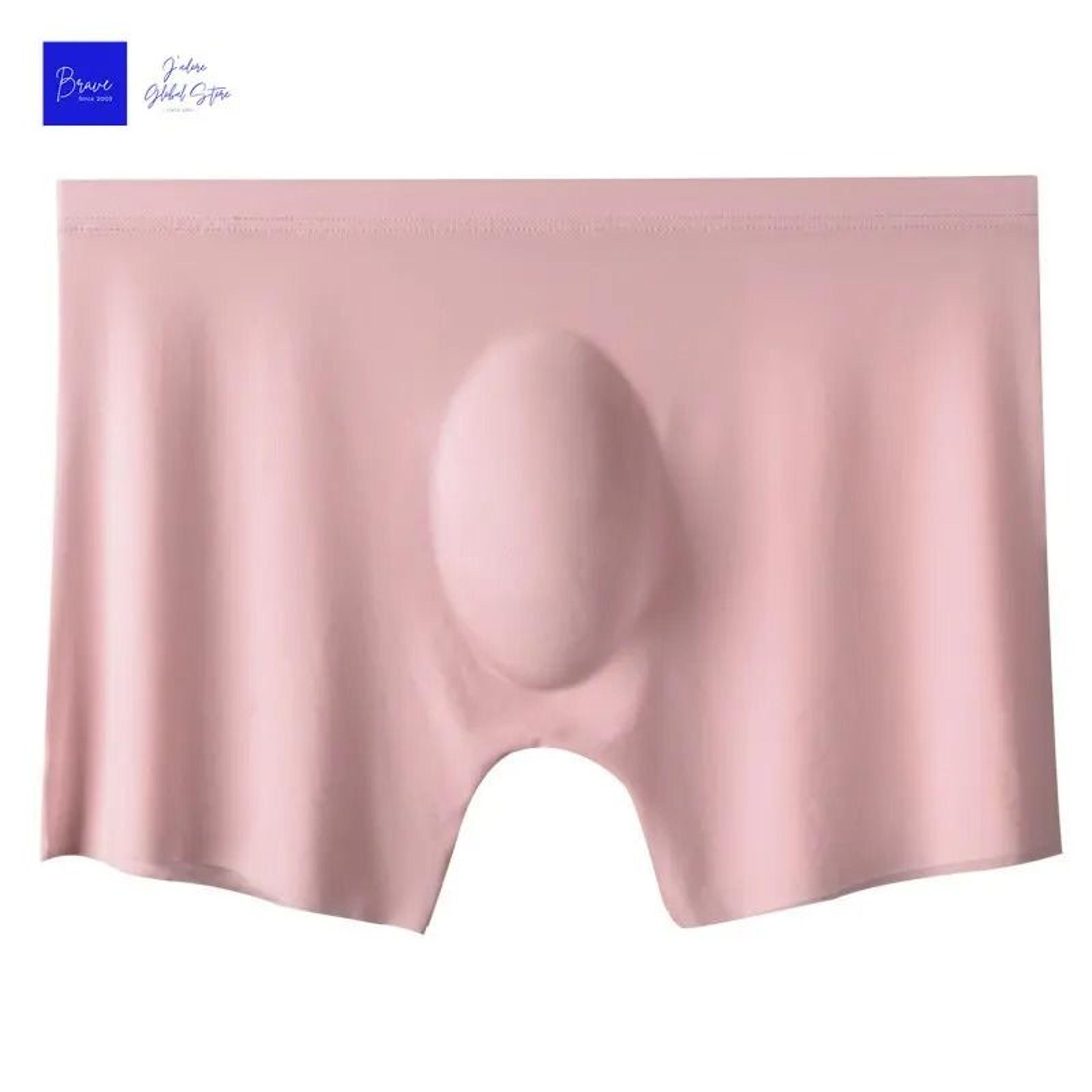 Mens Ice Silk Boxer Briefs Seamless Breathable Underwear 1