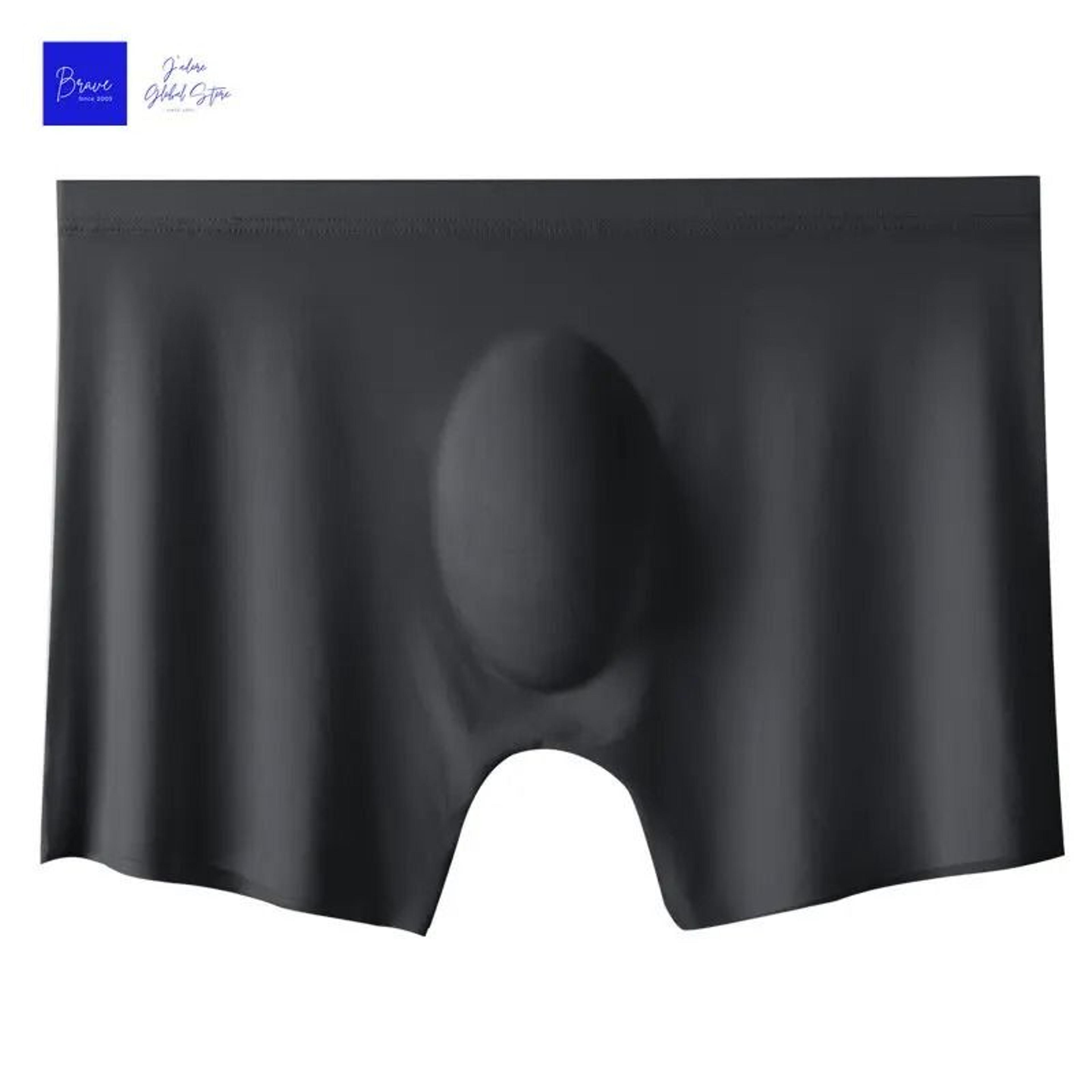 Mens Ice Silk Boxer Briefs Seamless Breathable Underwear 2