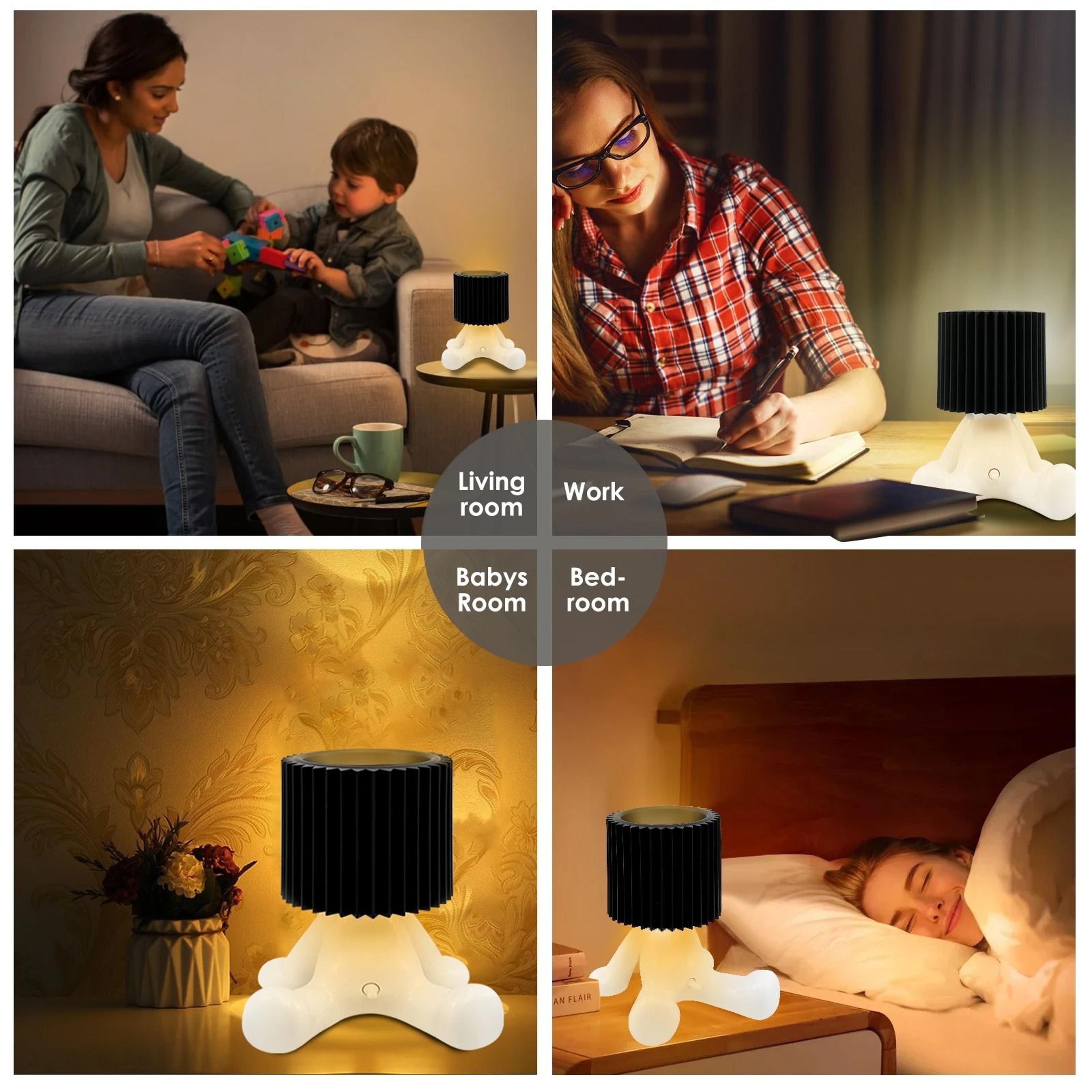 Creative Boy Table Lamp Warm LED Bedside Decorative Light 3