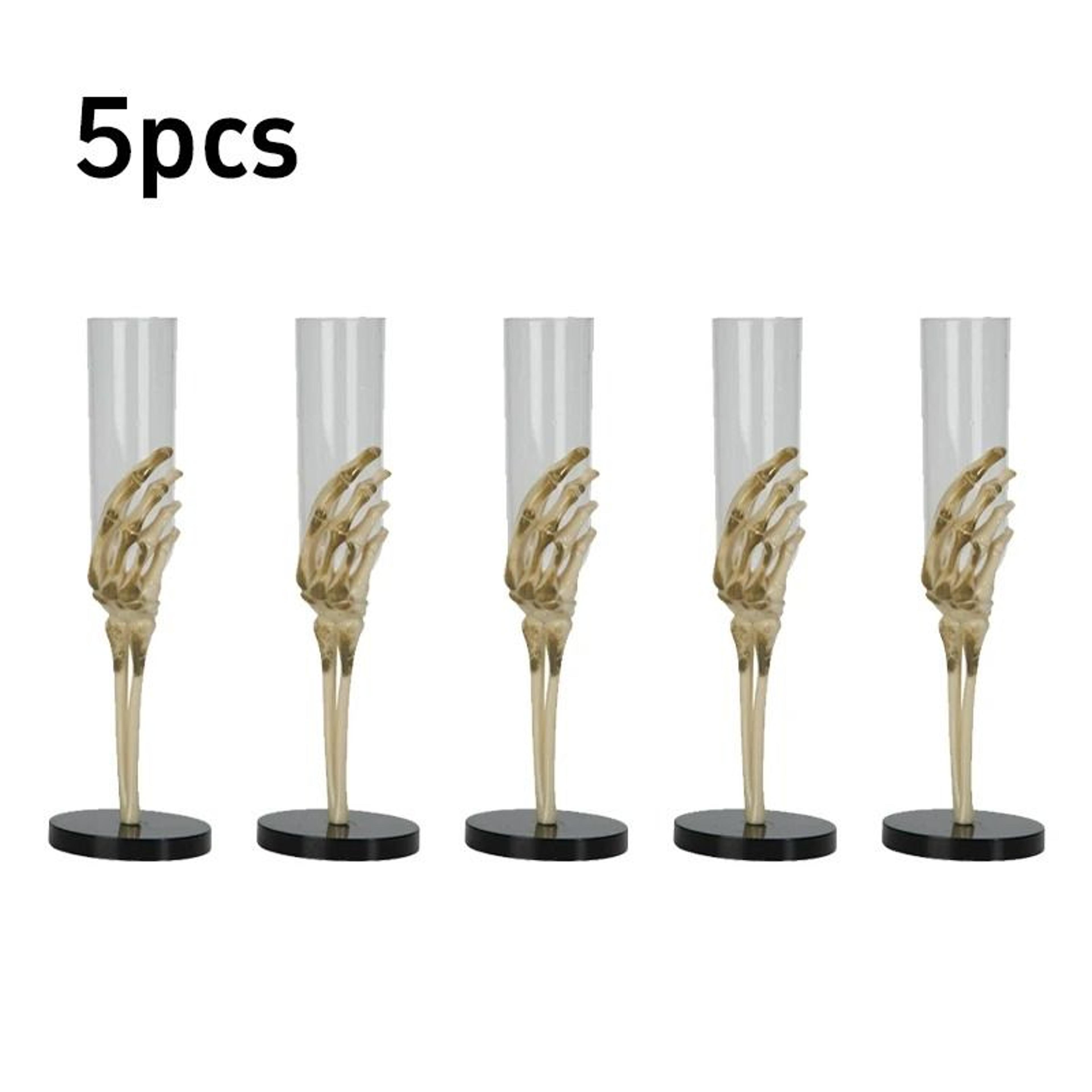 Skeleton Hand Halloween Champagne Flutes Gothic Plastic Party Cups 3