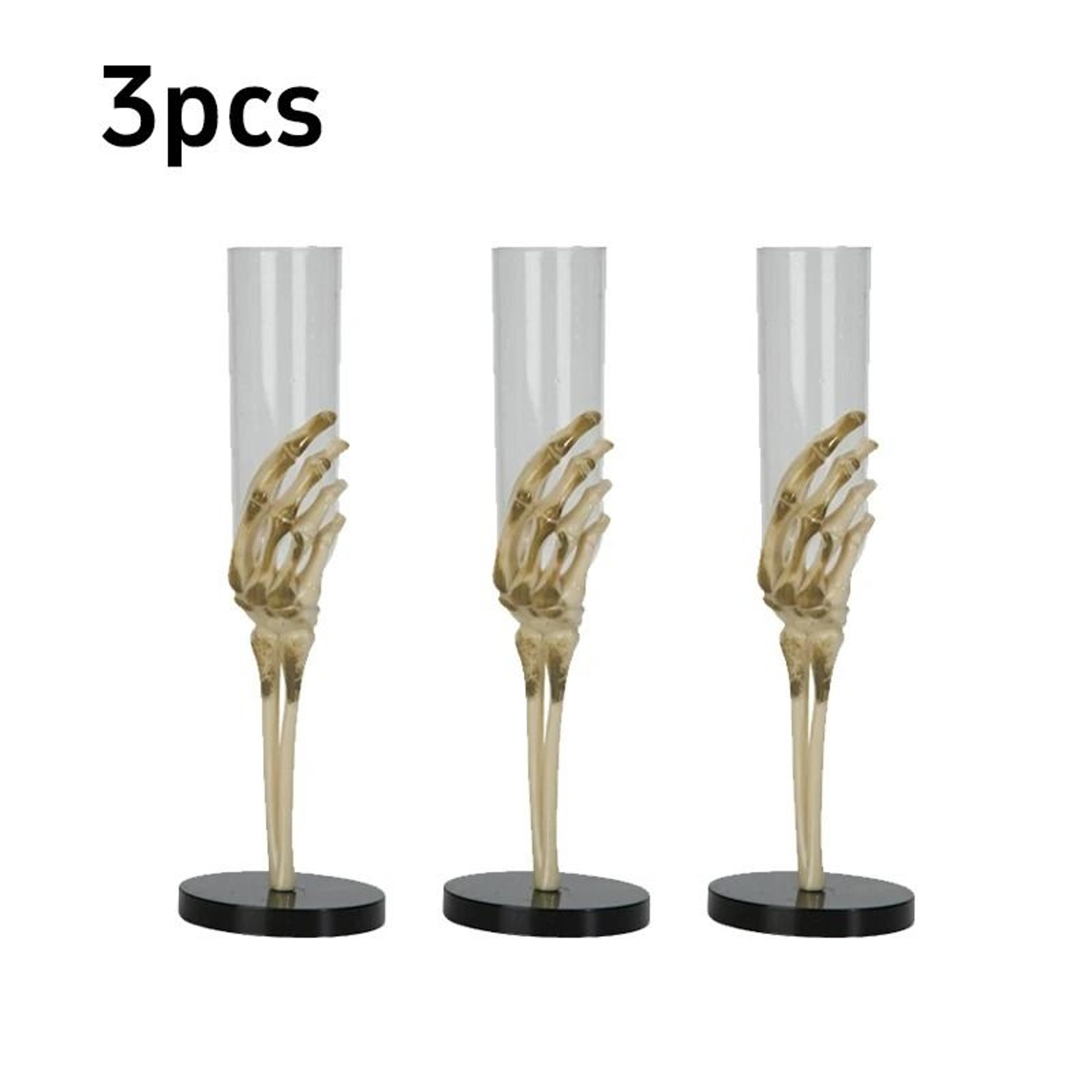 Skeleton Hand Halloween Champagne Flutes Gothic Plastic Party Cups 2