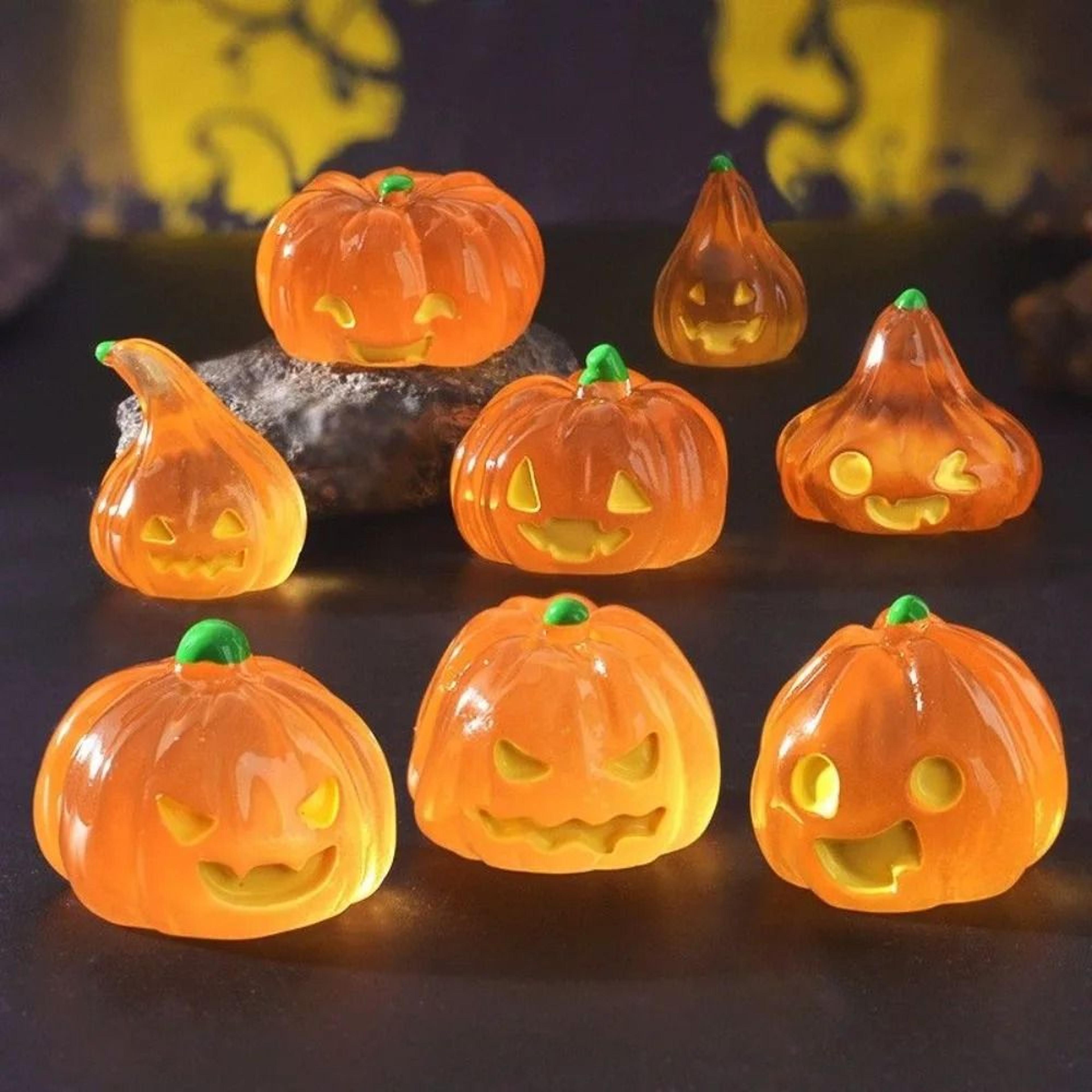 8 PCS Luminous Halloween Ghost Lantern With Pumpkin Desktop Ornament 5