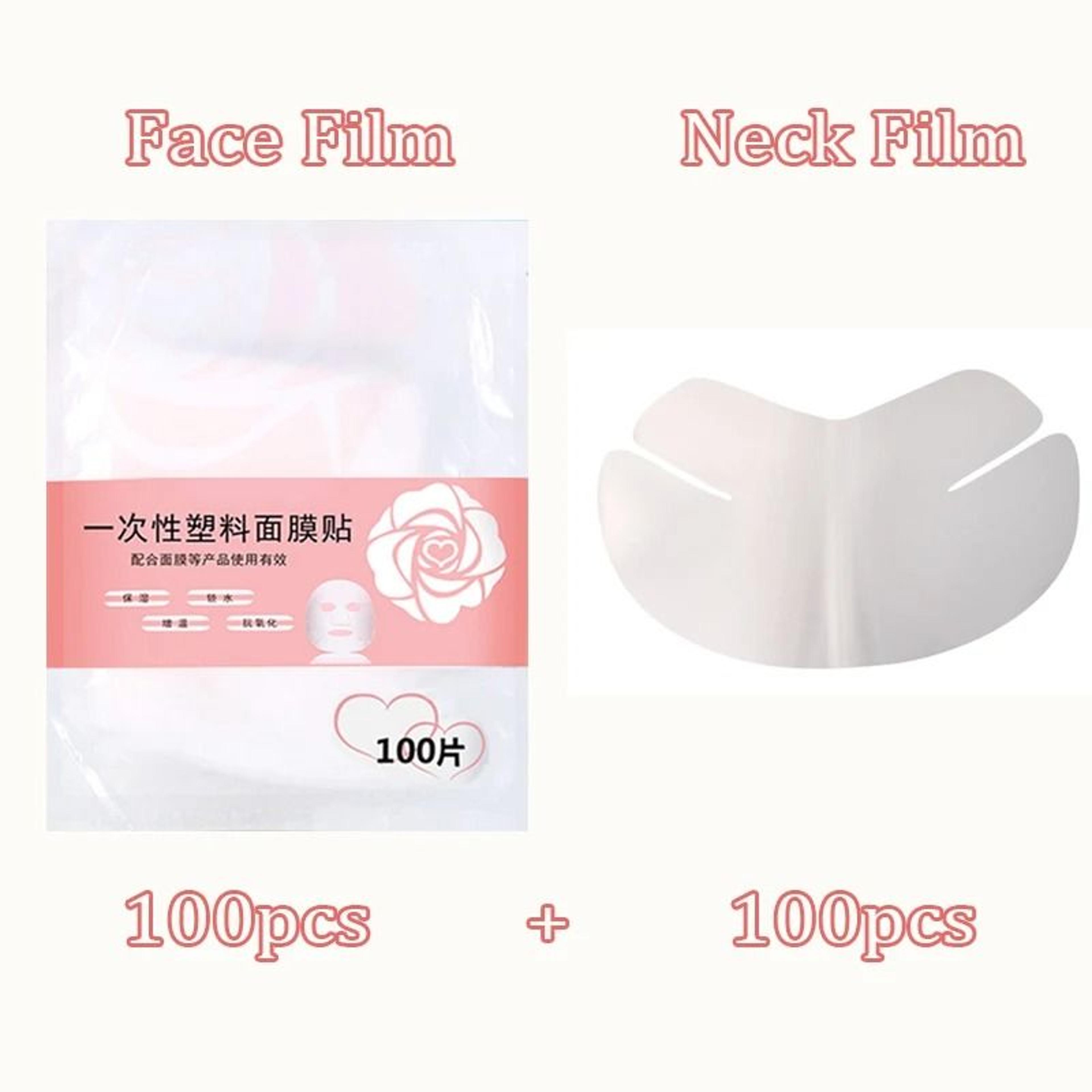 Disposable Facial Plastic Wrap Mask Transparent PE Skincare Sheets 7
