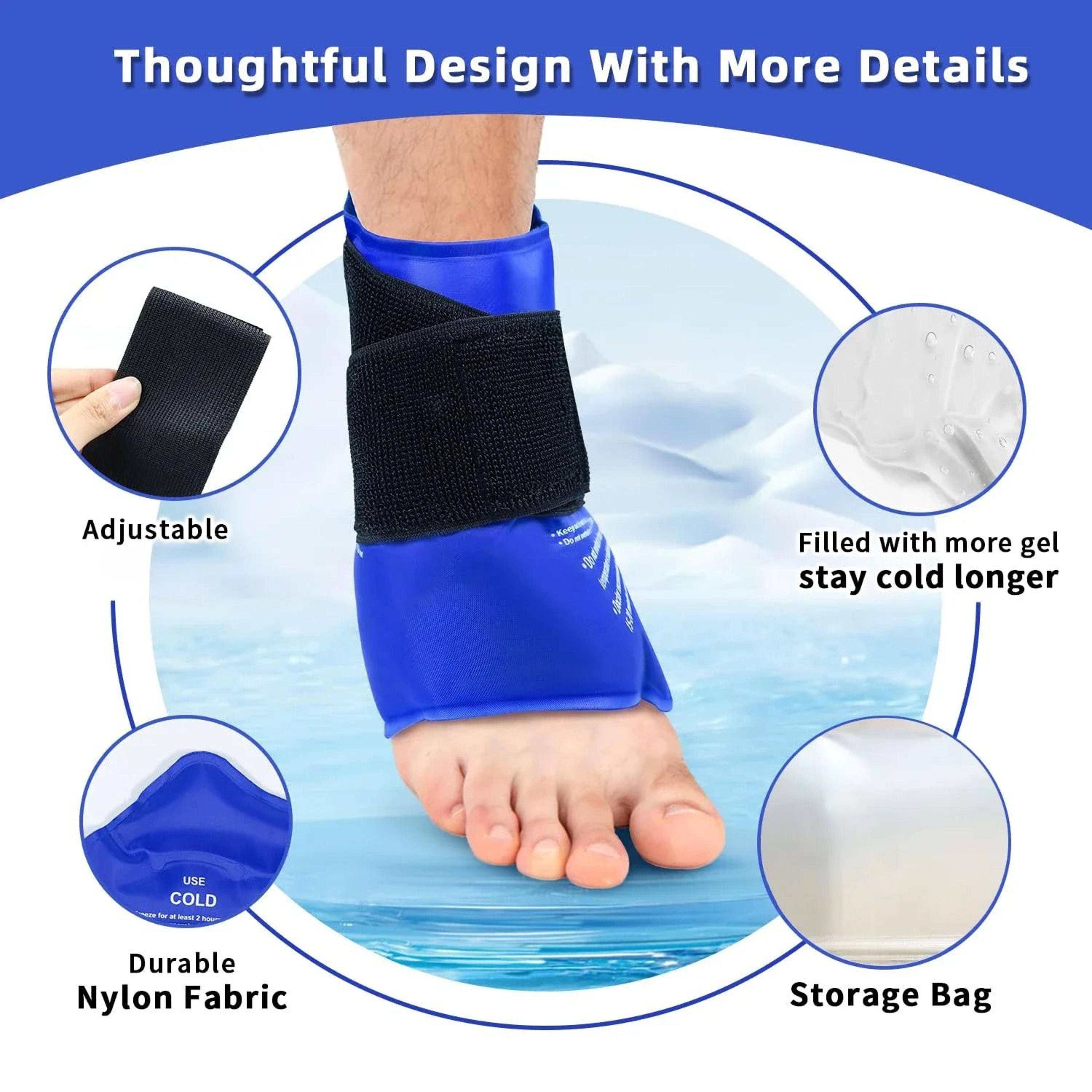 Reusable Ankle Ice Pack Wrap For Hot And Cold Compression 6