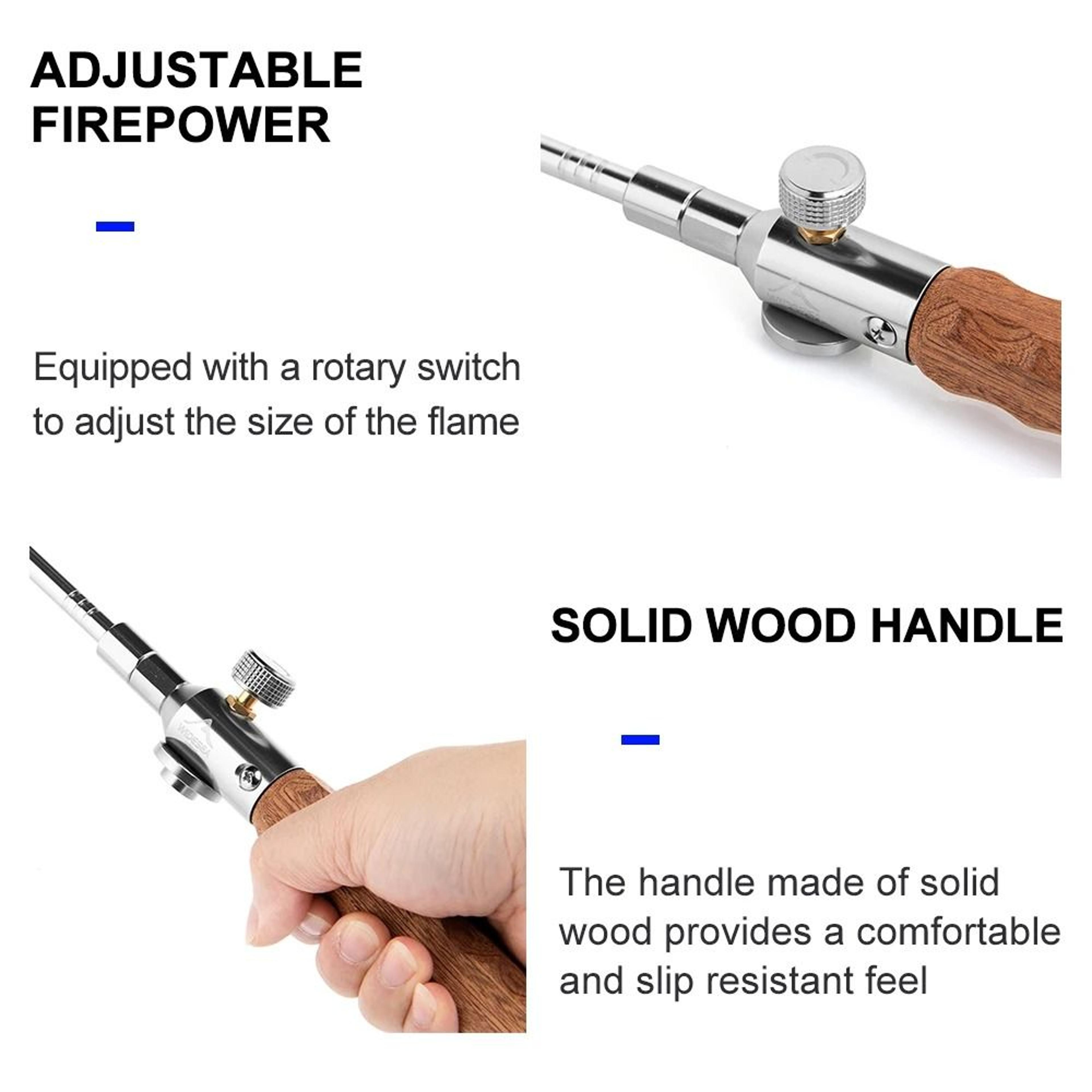 Camping Torch Long Handle Stainless Steel Detachable Fire Starter 3