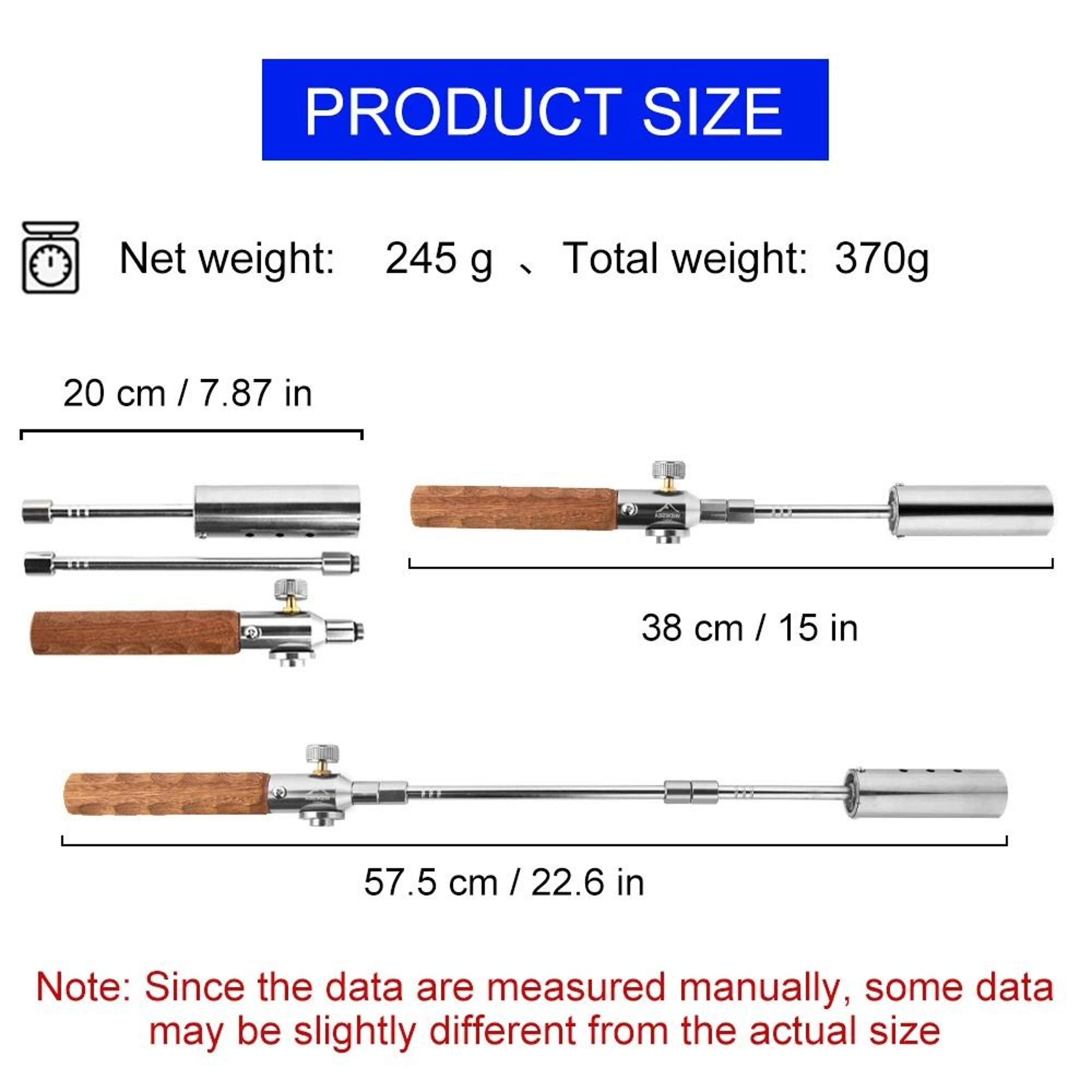 Camping Torch Long Handle Stainless Steel Detachable Fire Starter 1