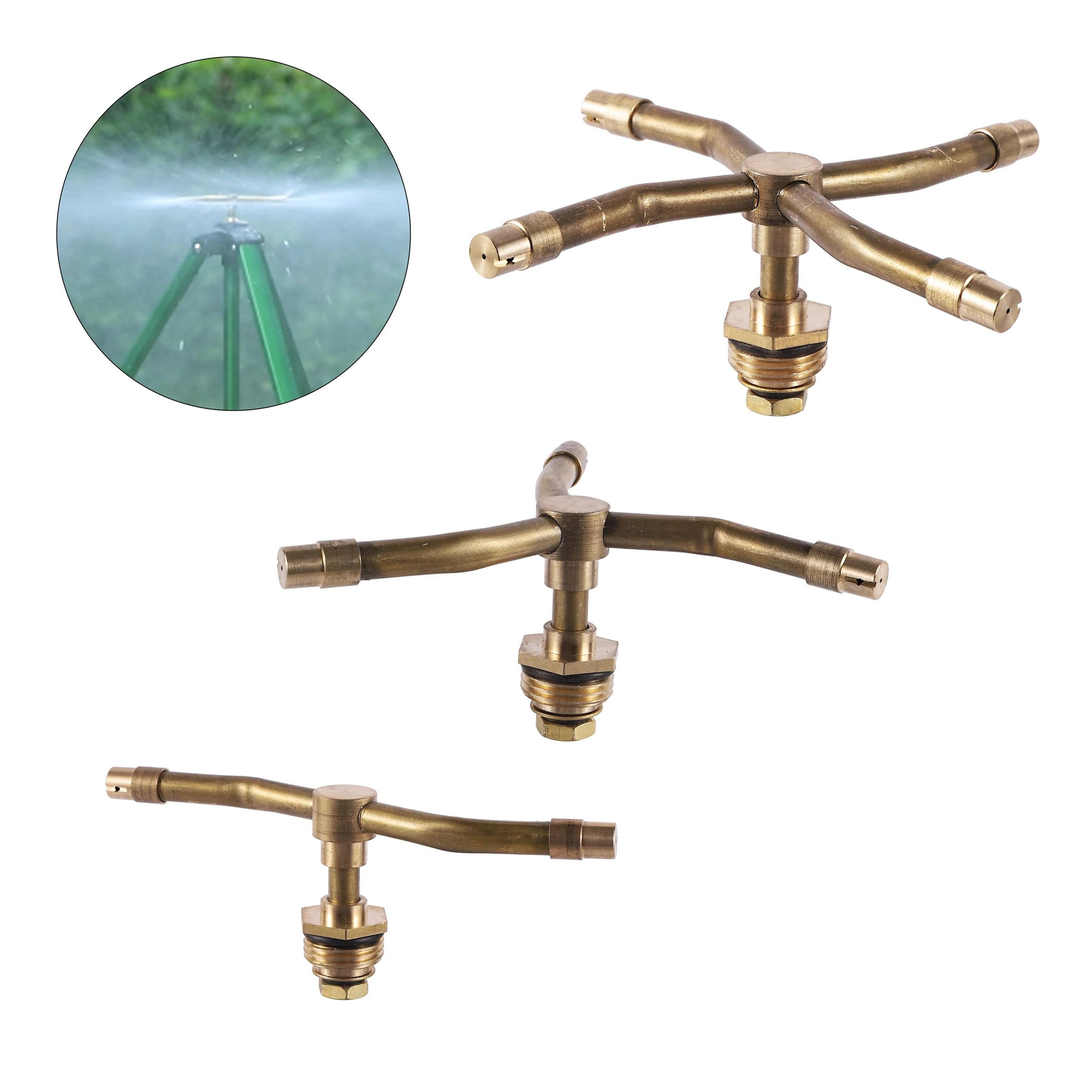 360 Rotating Brass Sprinkler 2 3 4 Arm Lawn Irrigation Nozzle 9