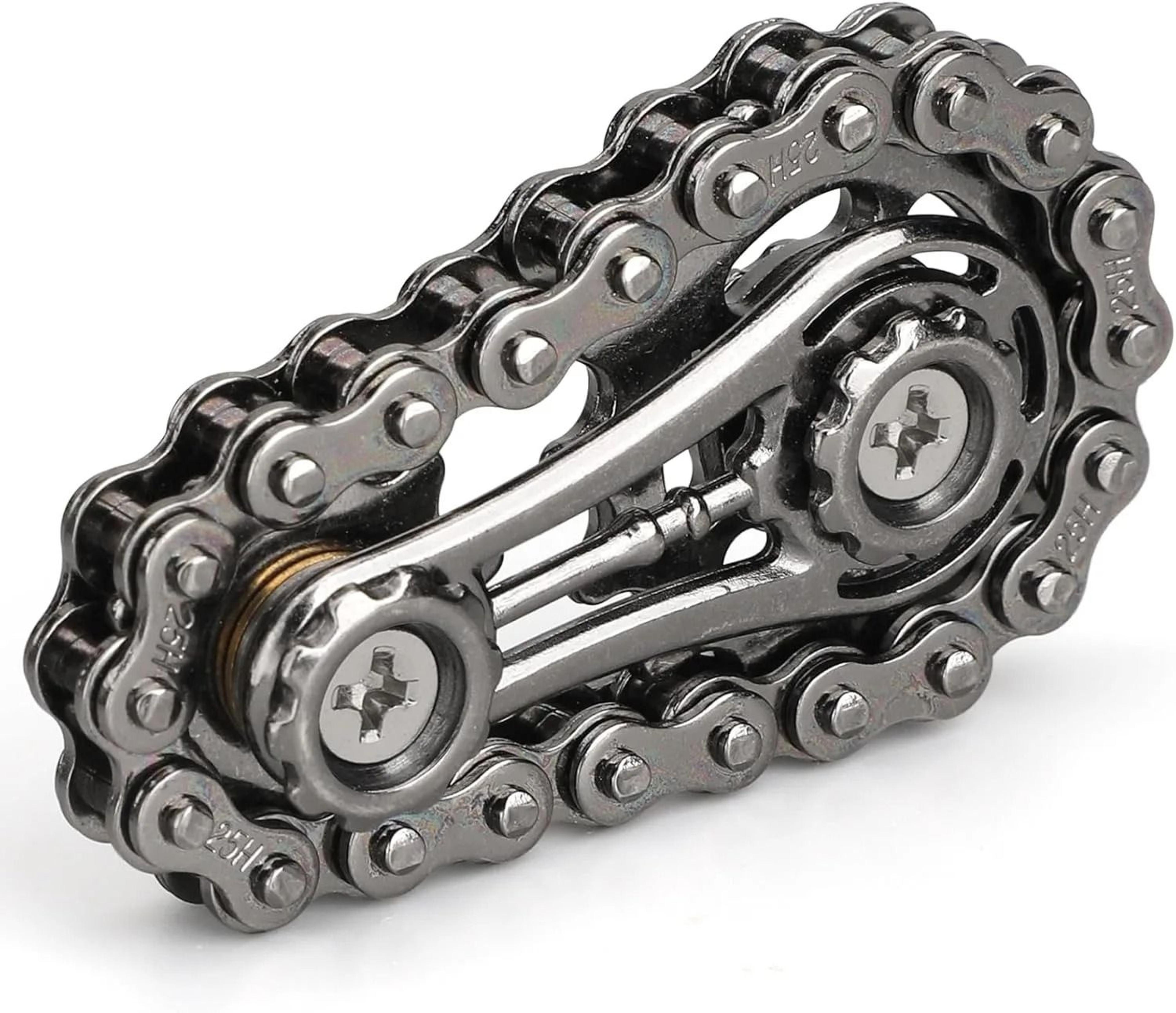 Metal Bike Chain Fidget Toy Pocket EDC Sensory Finger Spinner 4