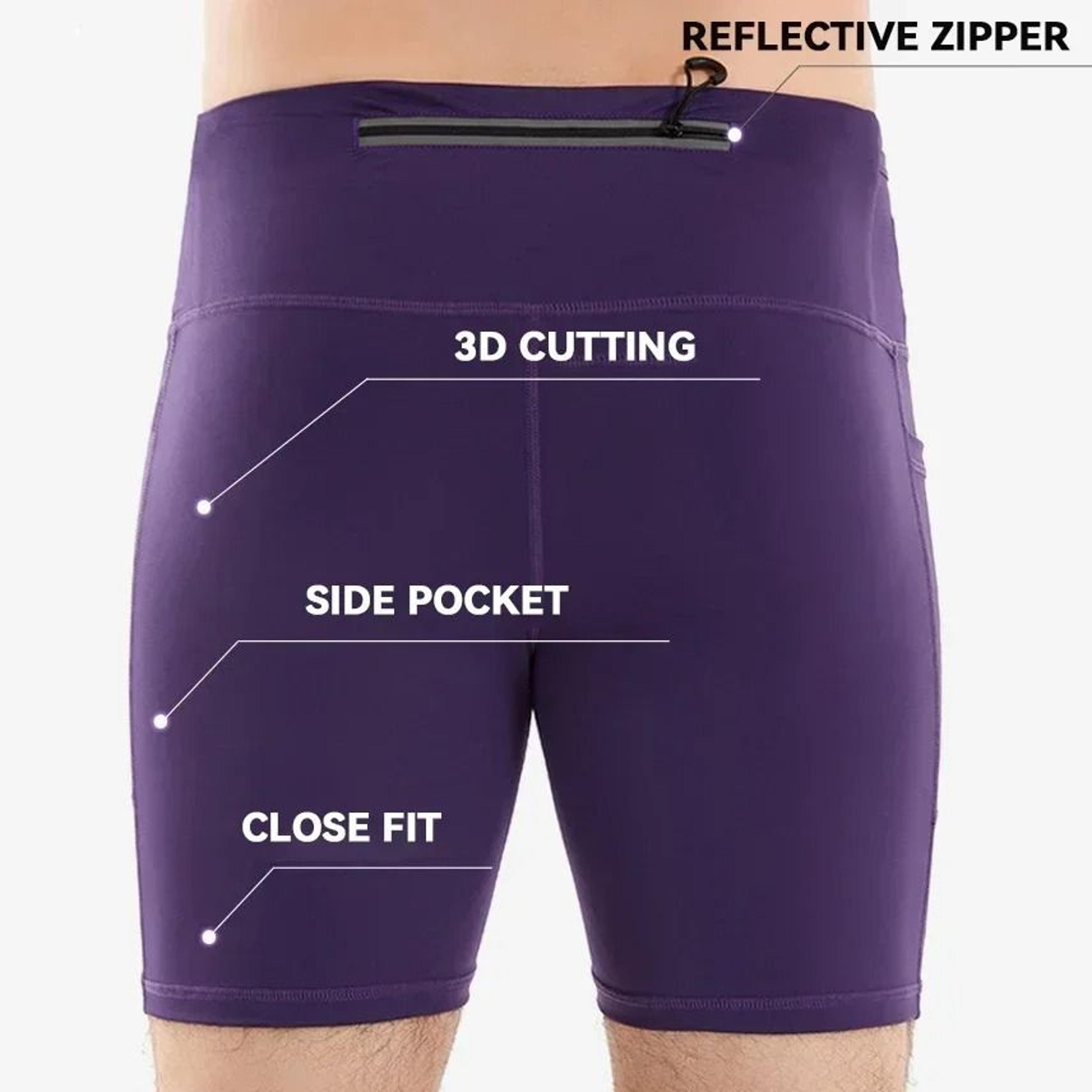 Mens Compression Running Shorts 30 QuickDry MultiPocket Training Tights 6