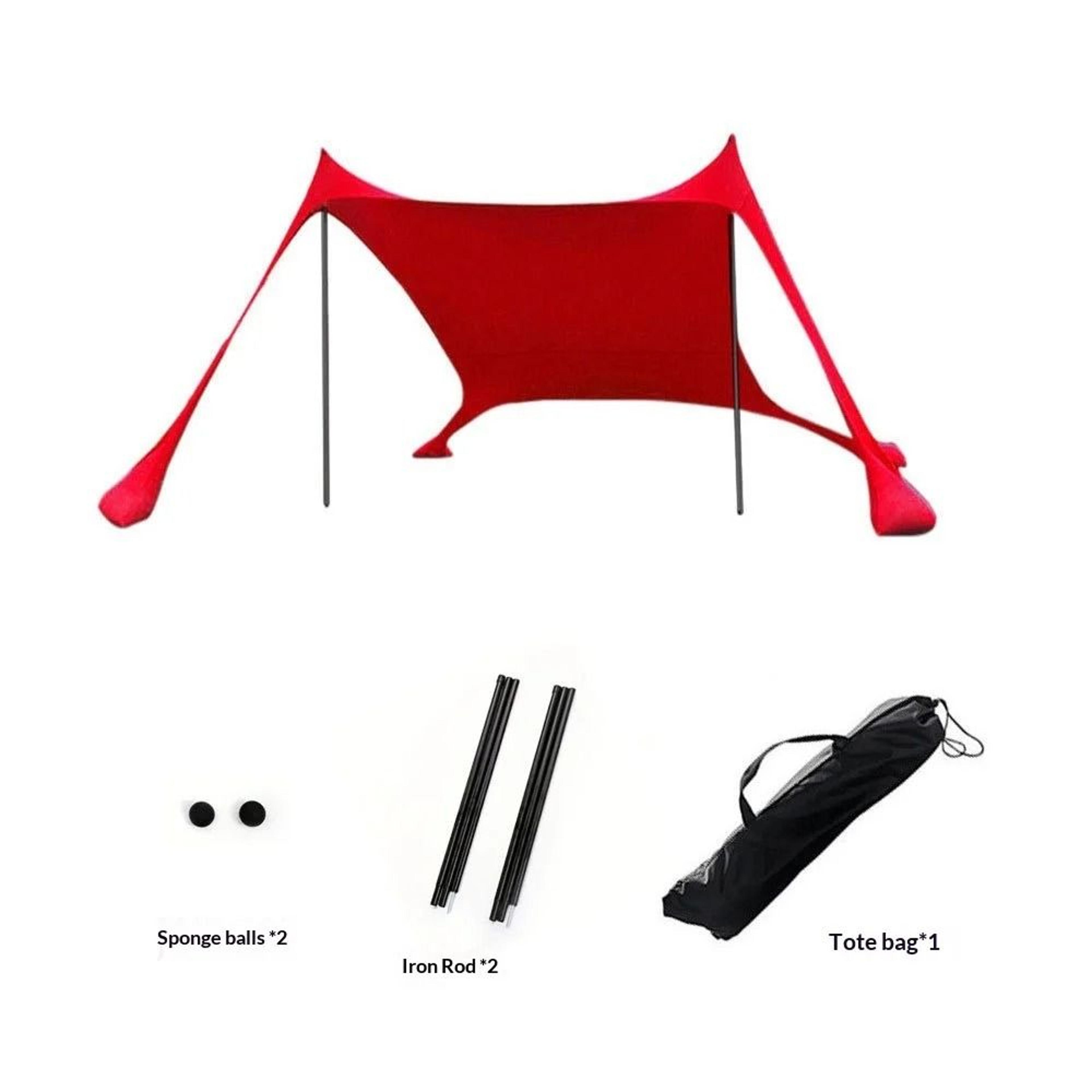 Portable Beach Sun Shade Canopy Windproof UV Protection Camping Awning 2