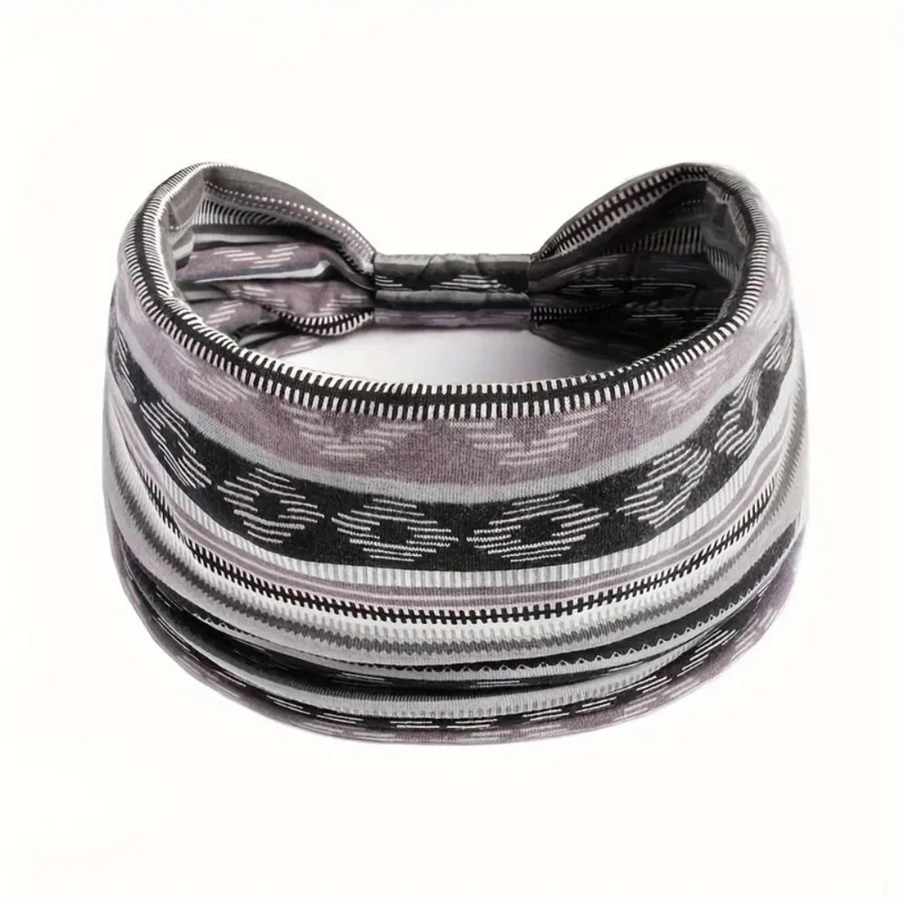 Womens Bohemian Headband Breathable Wide Elastic Cotton Headscarf 3
