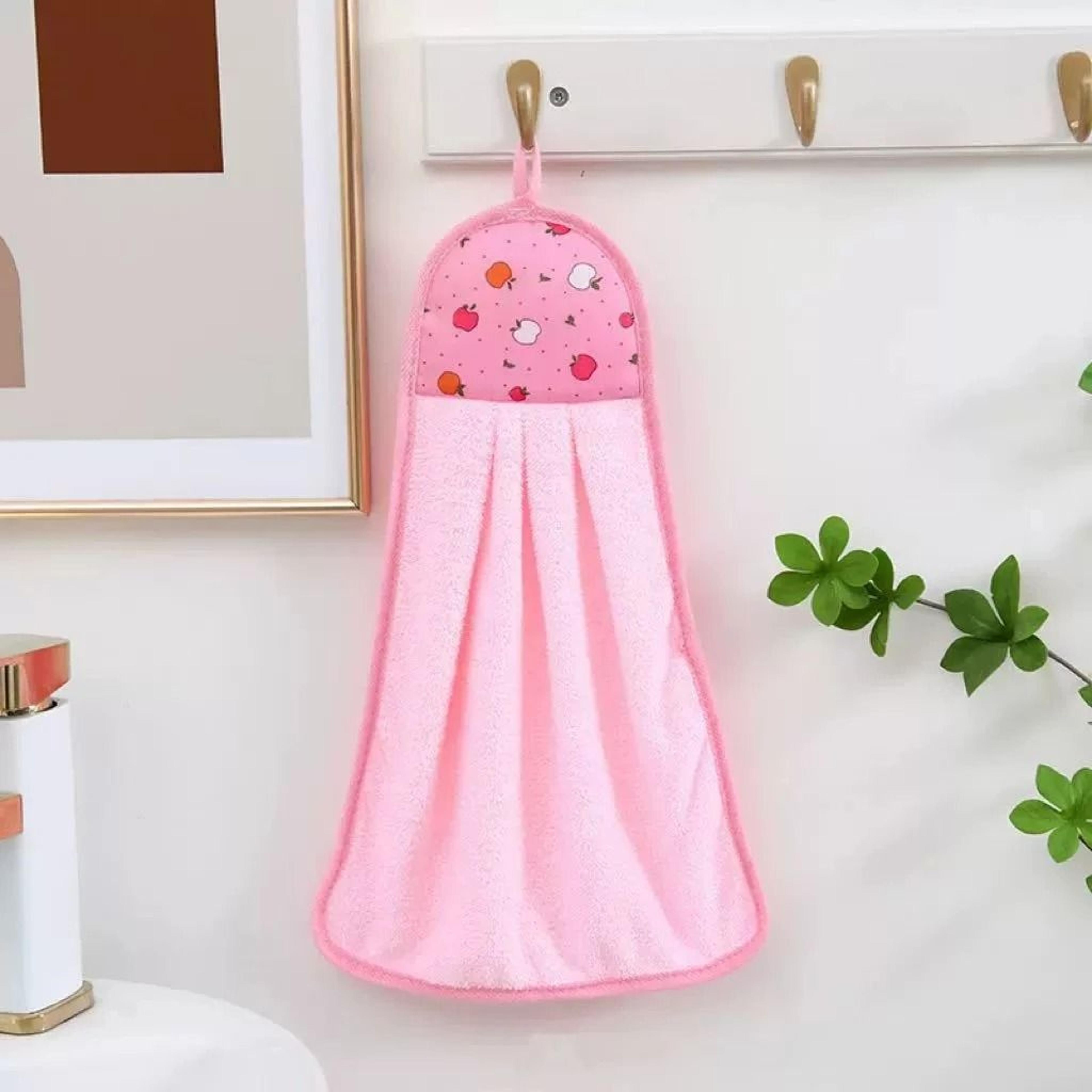 Soft Coral Velvet Hand Towel Absorbent Hanging Kitchen And Bathroom Cloth 2