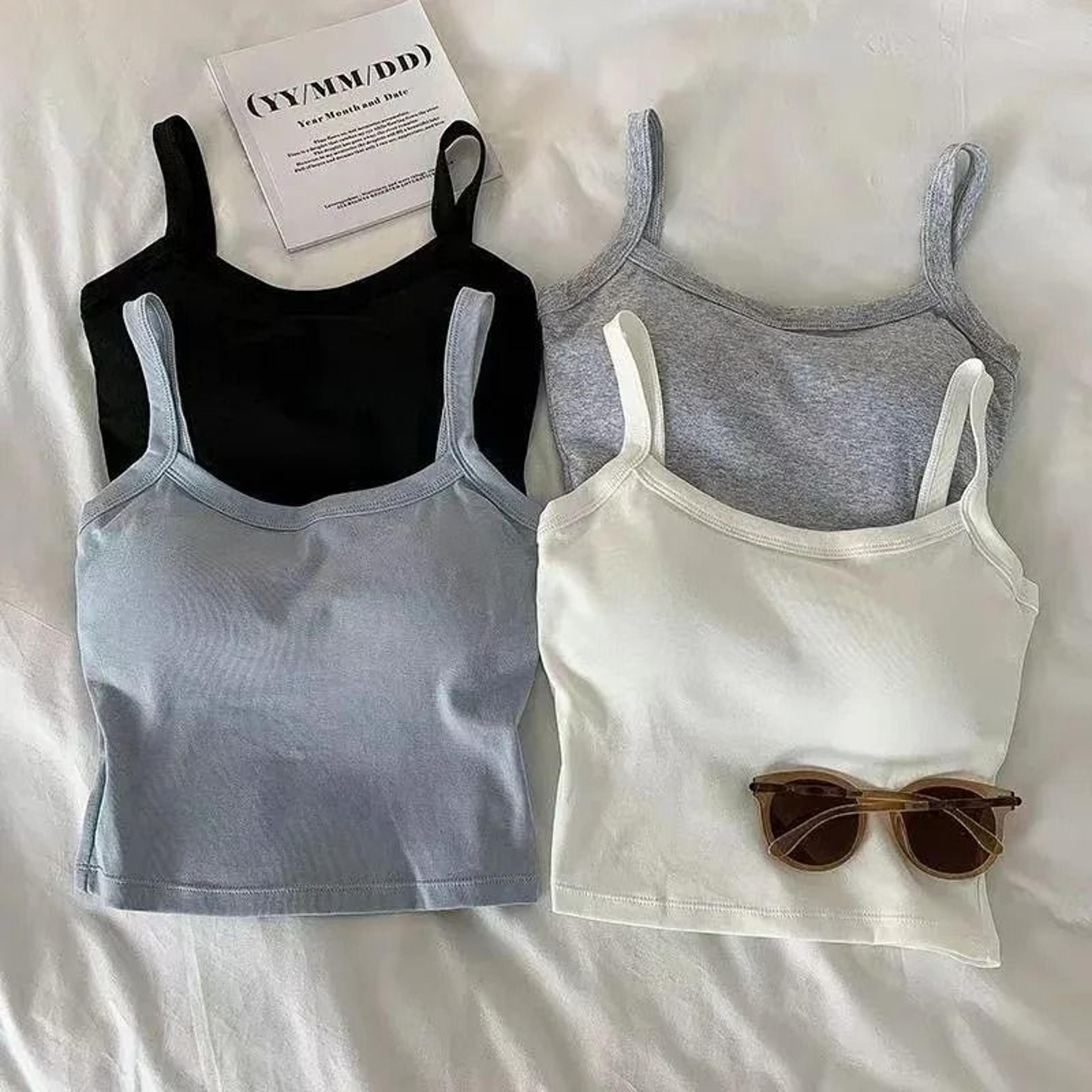 Womens Seamless Crop Camisole High Stretch Sleeveless Basic Tank Top 10