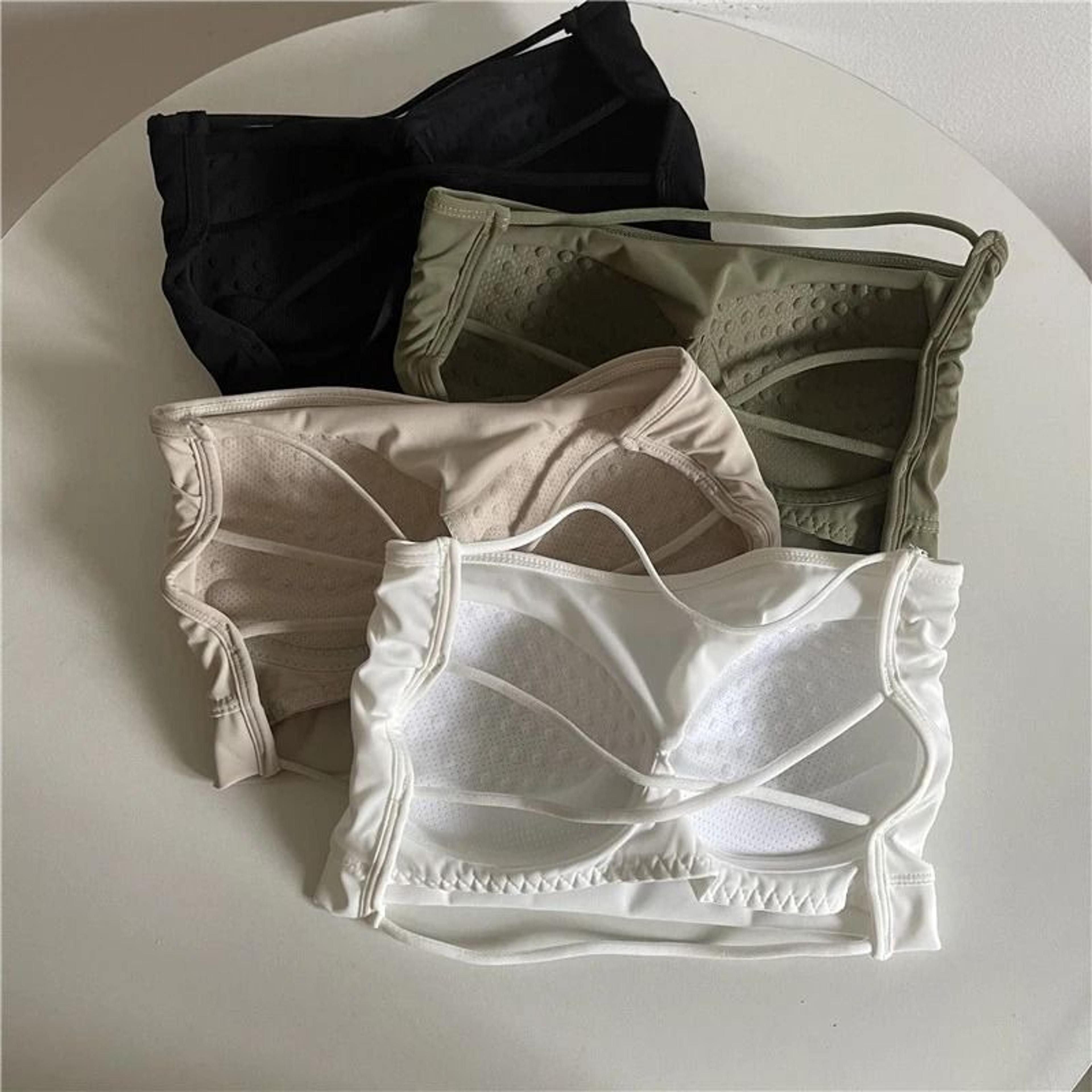 Womens Ice Silk Strapless Bra Seamless Padded Push Up Tube Top 7
