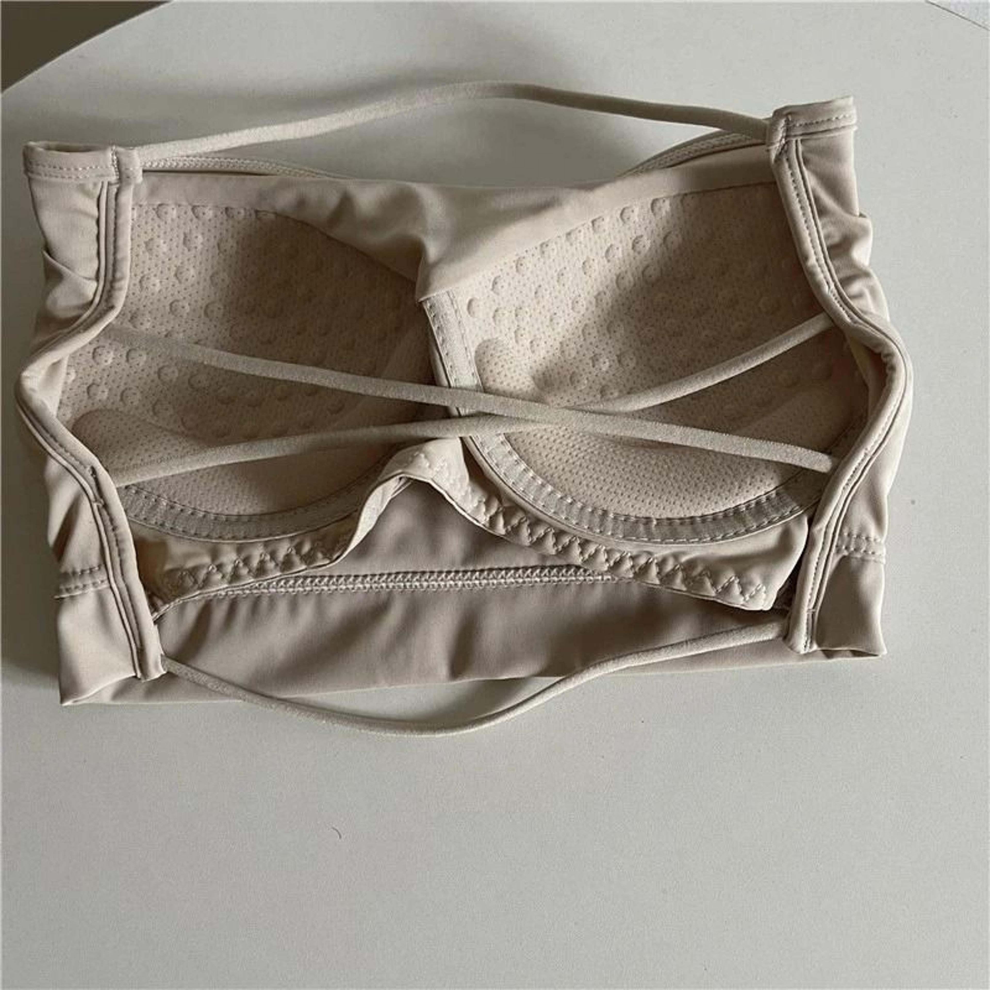 Womens Ice Silk Strapless Bra Seamless Padded Push Up Tube Top 3