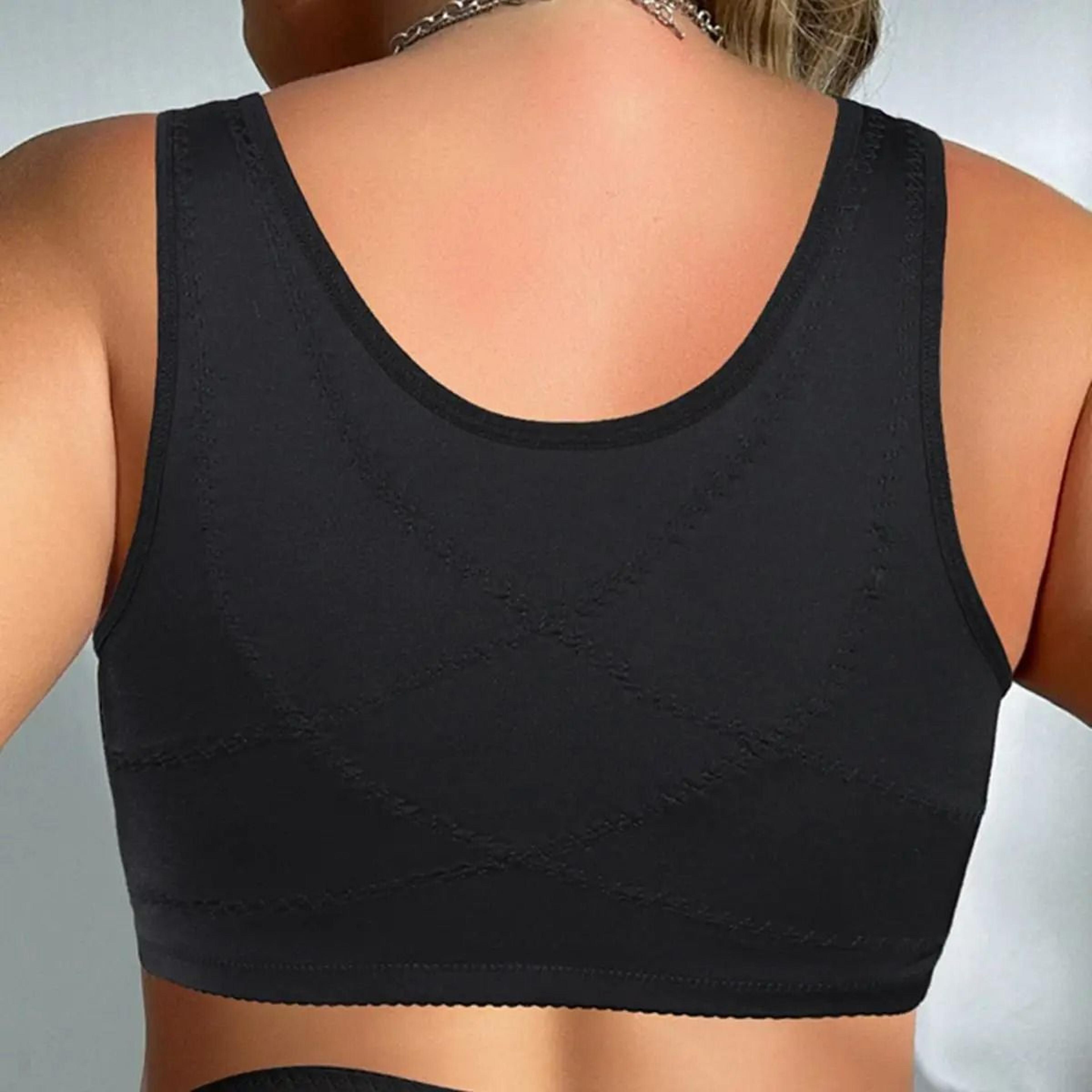Womens Front Closure Minimizer Bra Wireless Unlined Full Cup Comfort Bralette 5