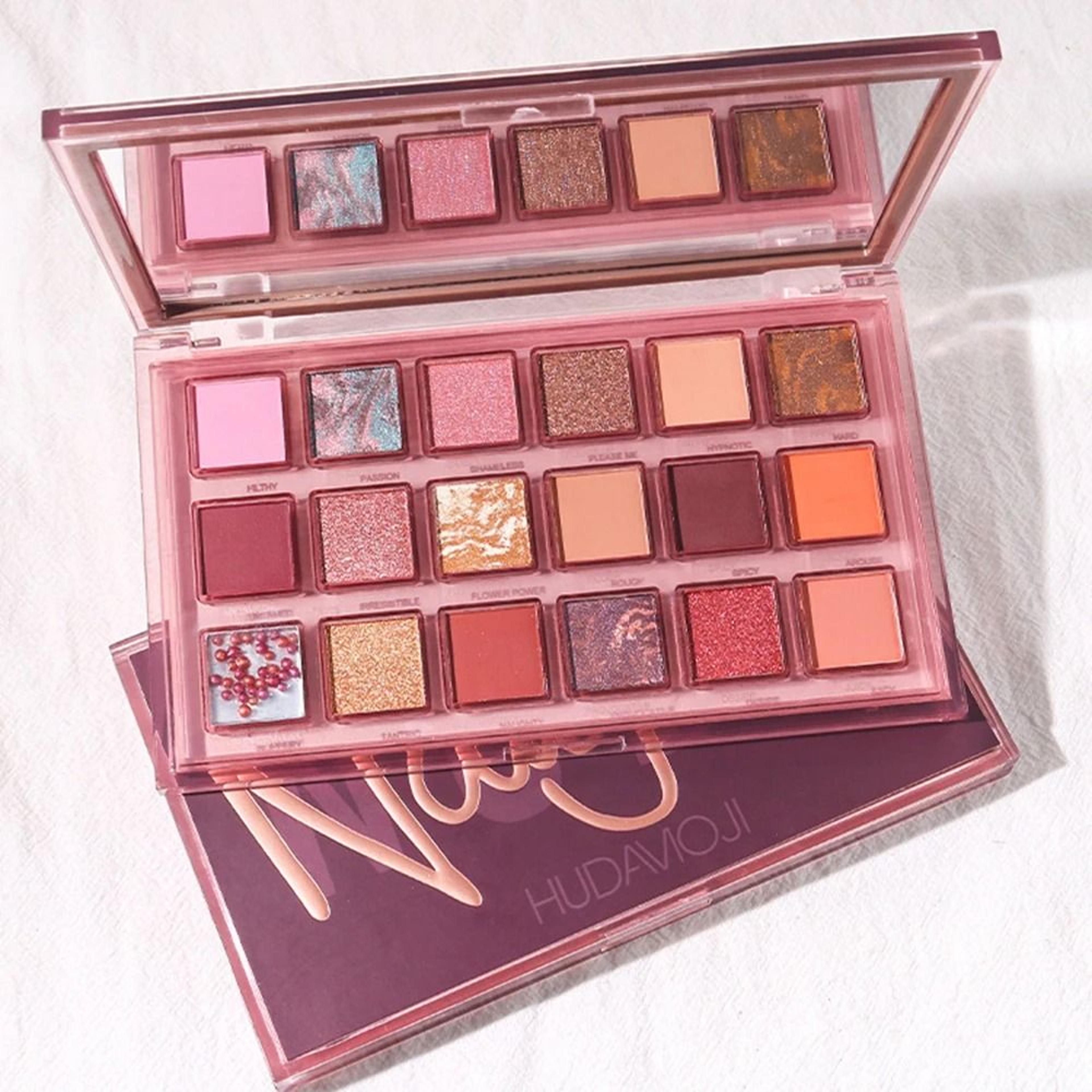 18 color matte shimmer eyeshadow palette waterproof pomegranate inspired makeup