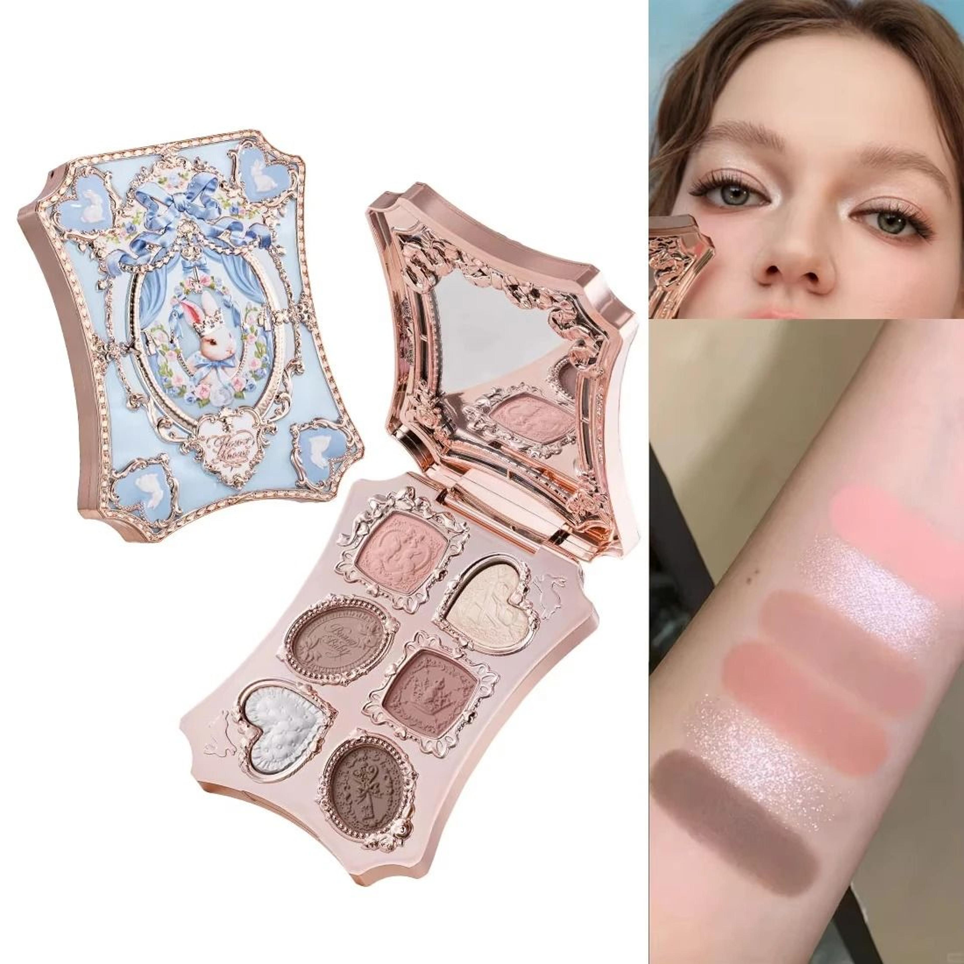 Strawberry Cupid All In One Face Palette Blush Highlighter Eyeshadow Makeup 5