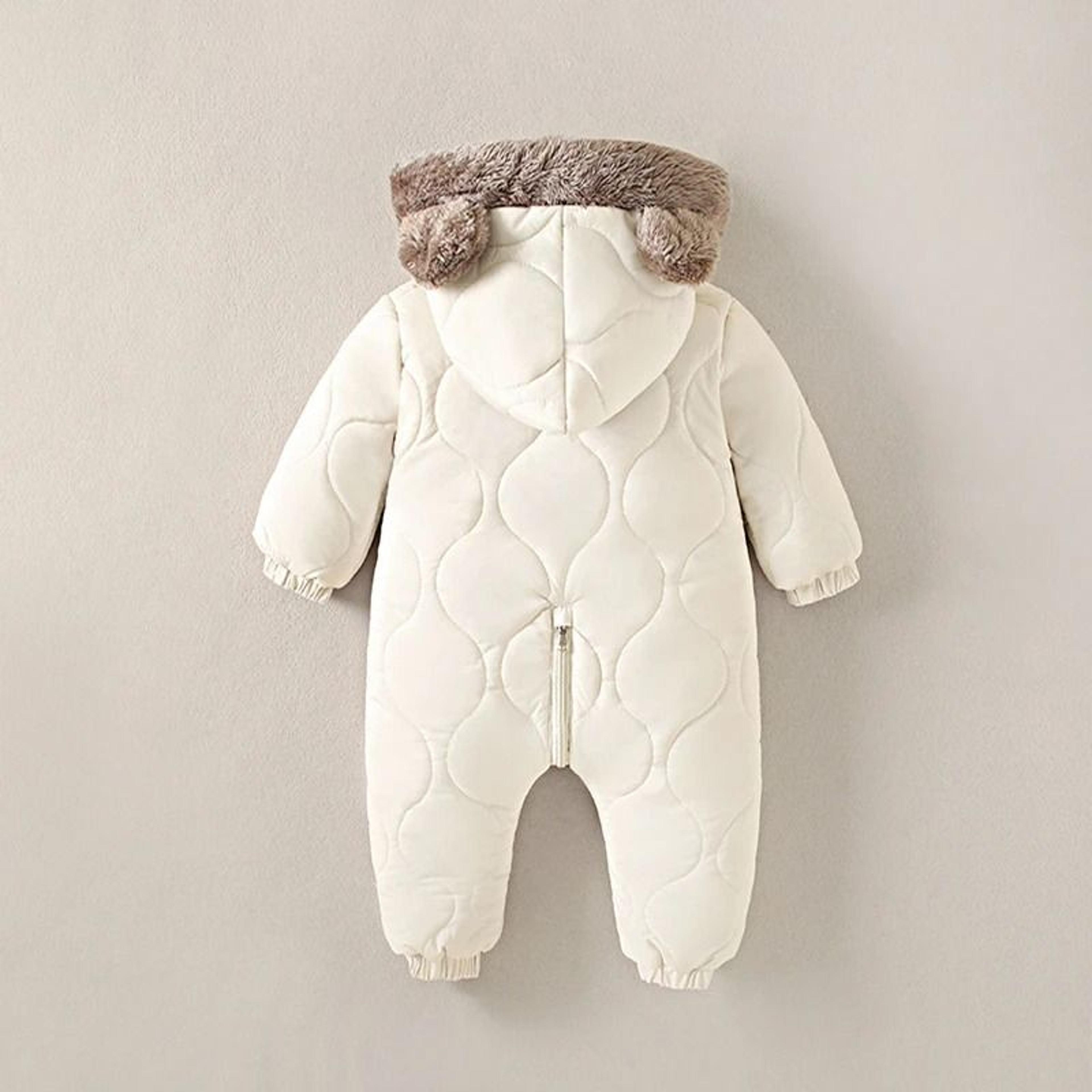 Baby Plus Velvet Winter Snowsuit Hooded Jumpsuit Romper For Boys And Girls 4