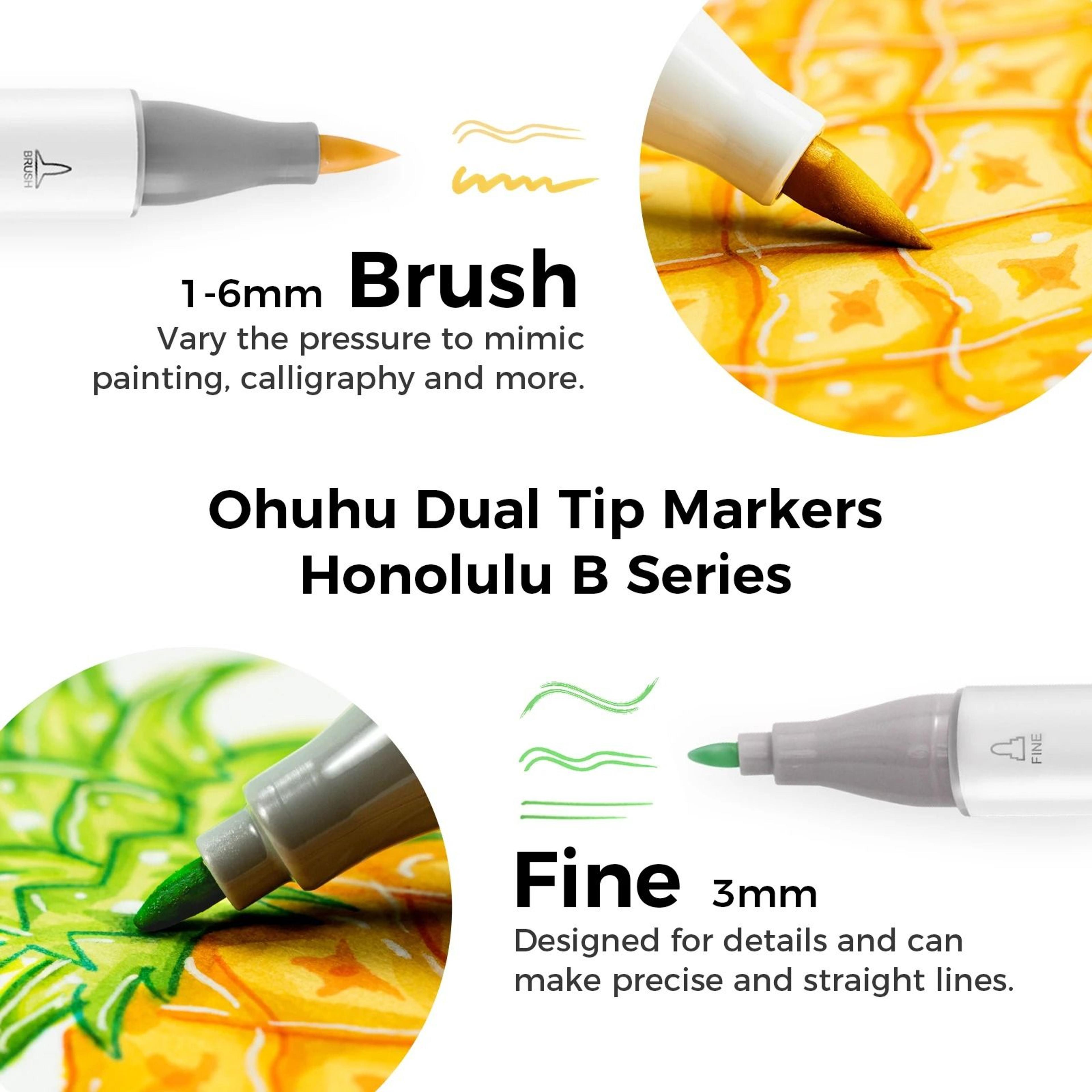 Refillable Dual Tip Alcohol Marker Set Brush And Fine Art Markers 16