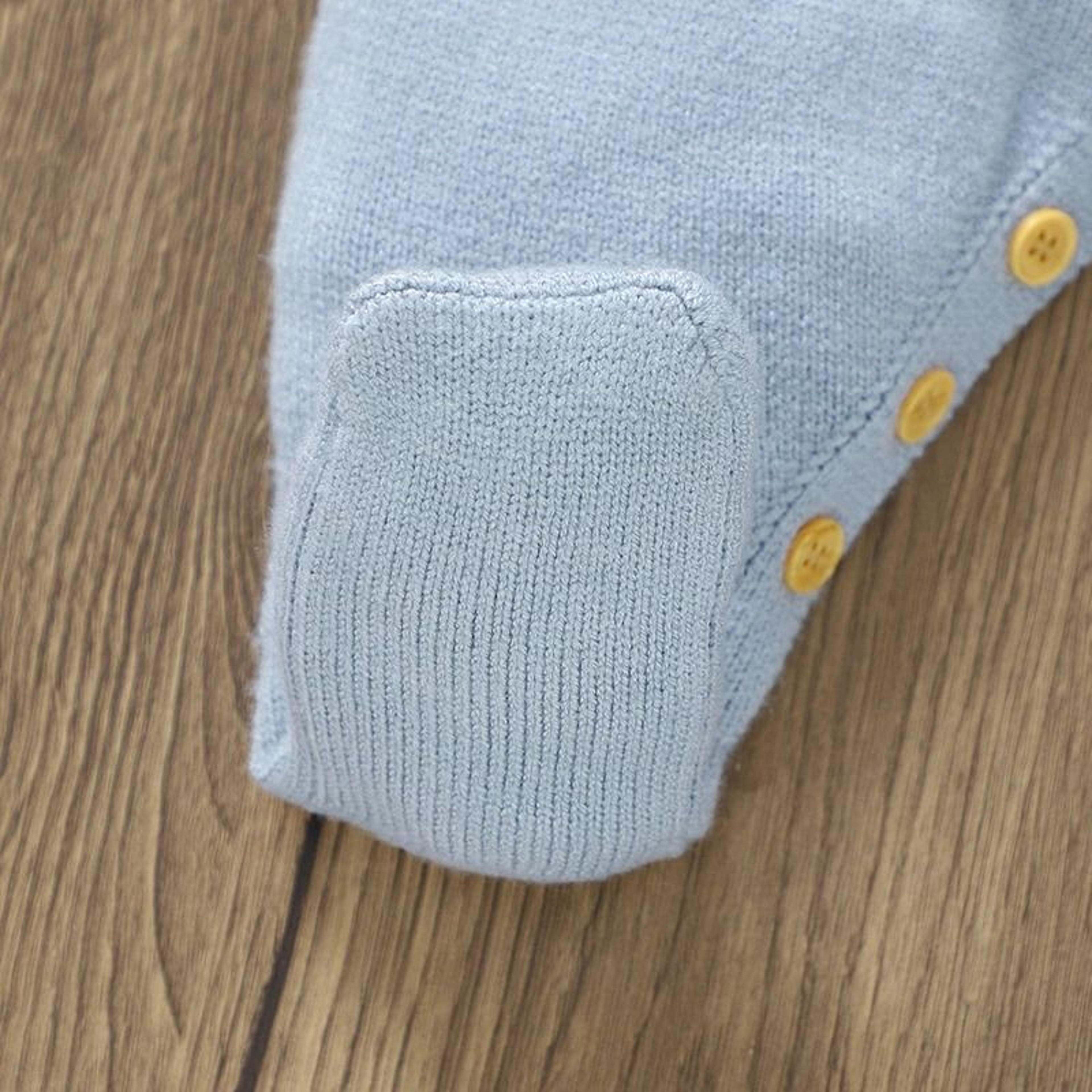 Baby Boy Knitted Romper And Hat Set Long Sleeve Newborn 2 Piece Outfit 3