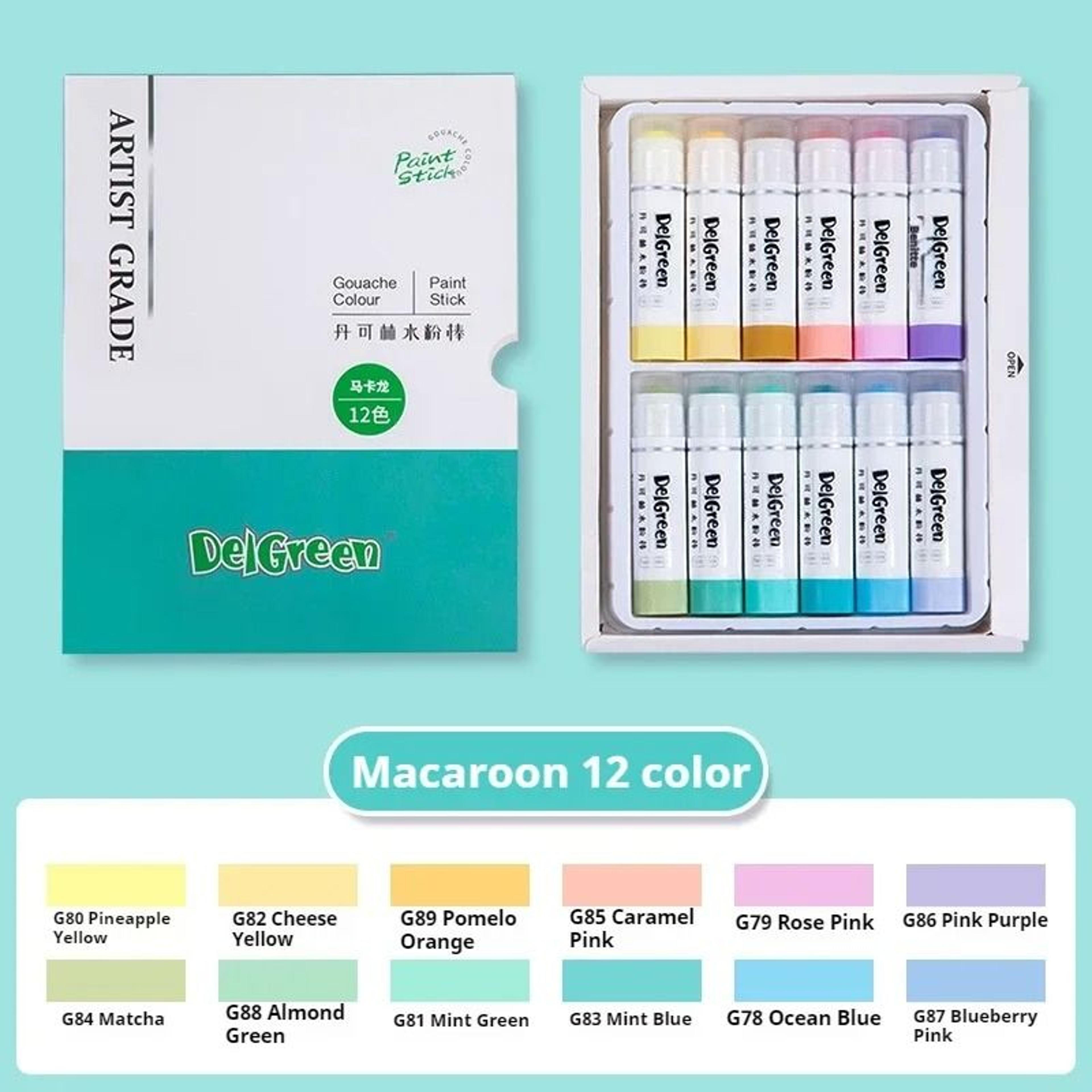 6 To 24 Color Solid Gouache Paint Sticks Washable Twist Up Art Crayons 3