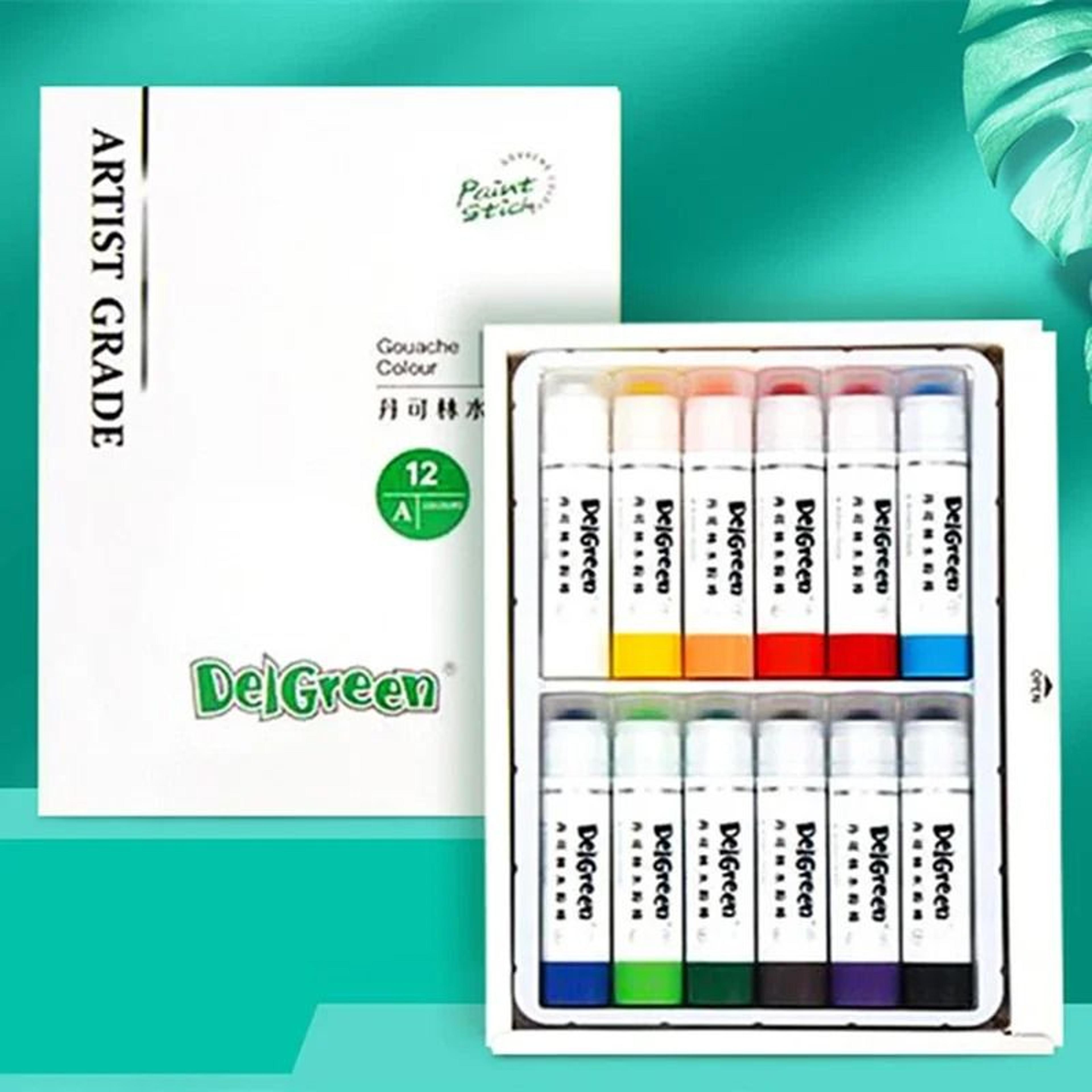 6 To 24 Color Solid Gouache Paint Sticks Washable Twist Up Art Crayons 6
