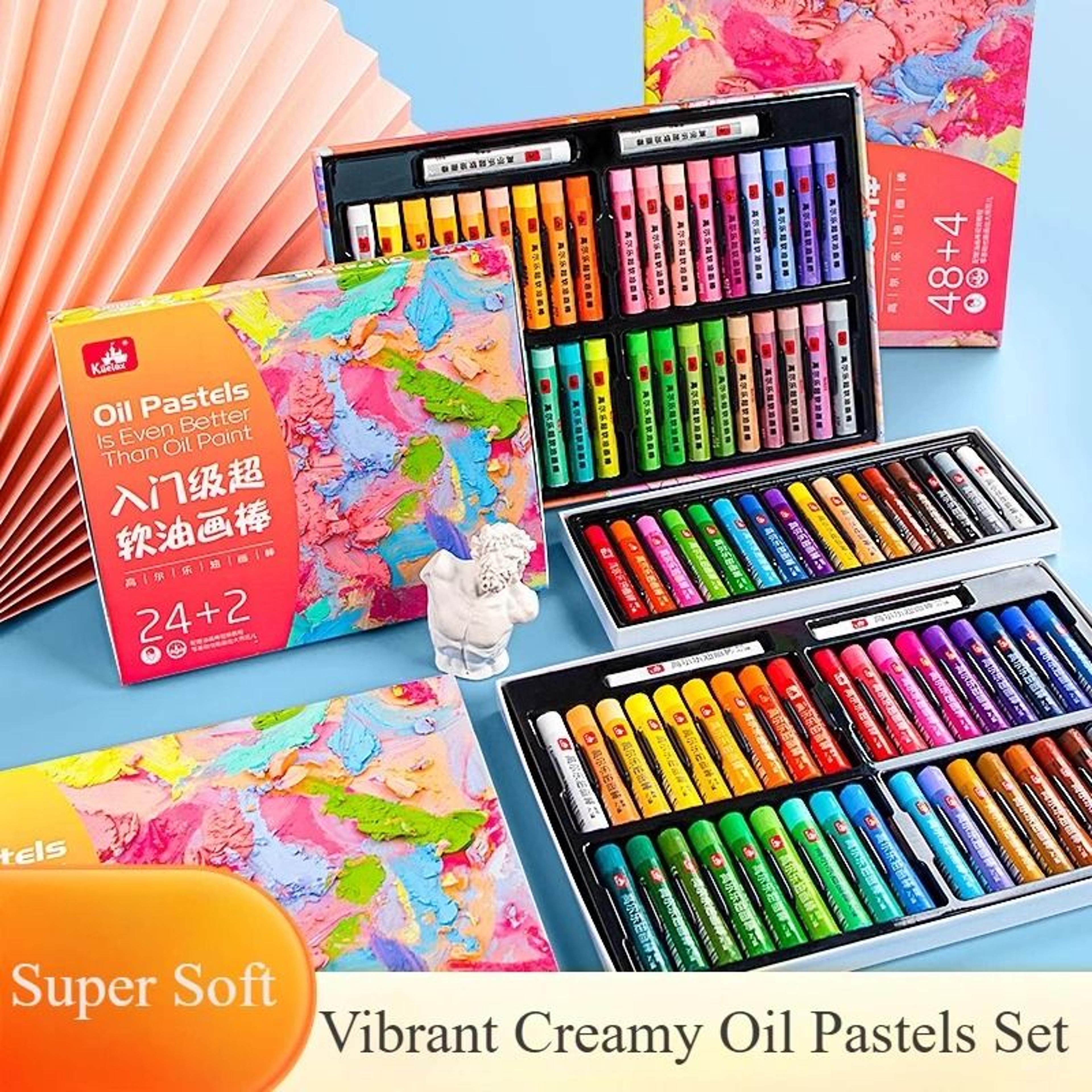 16 to 48 color soft oil pastel set vibrant blendable art sticks for drawing