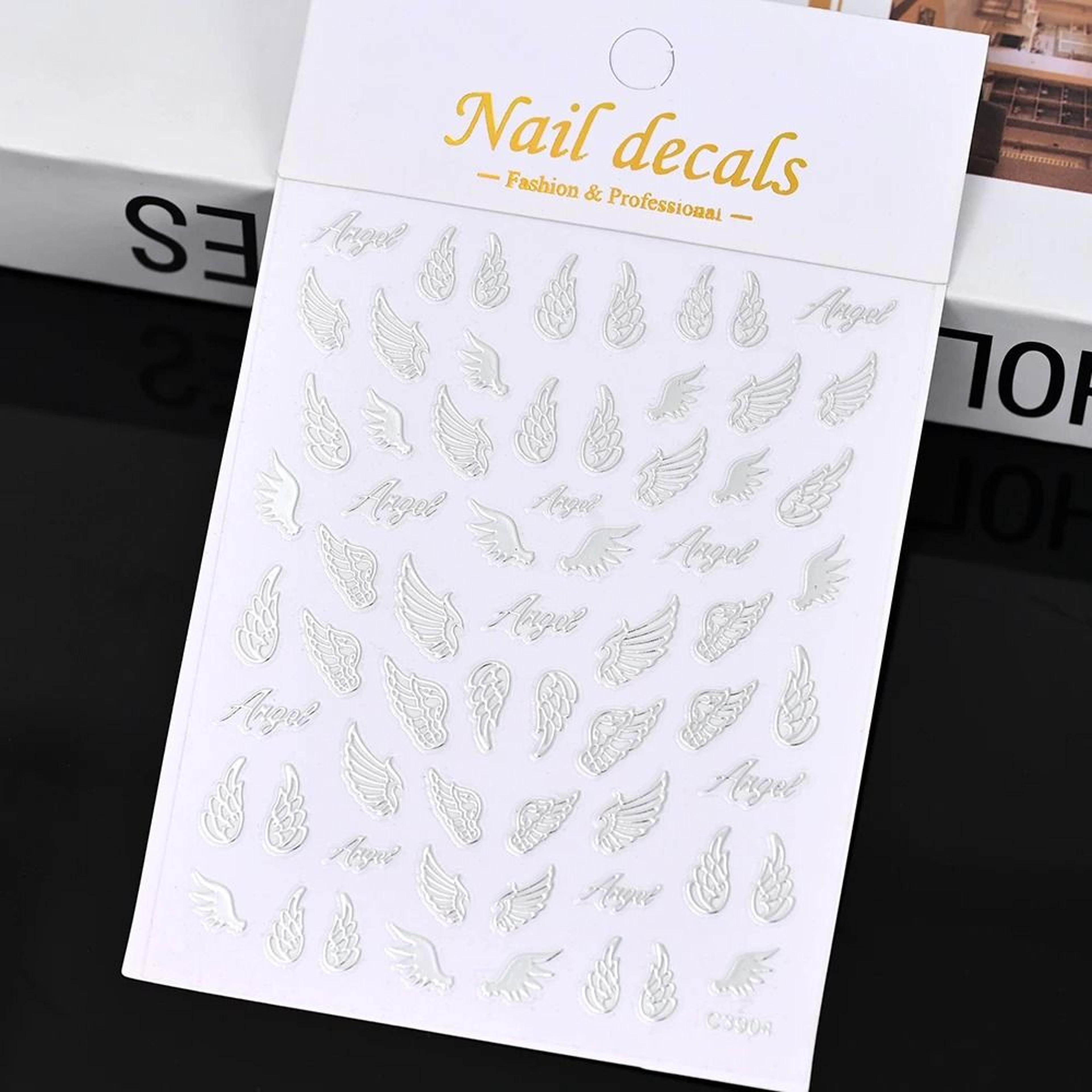 3D Celestial Nail Stickers Gold Silver Sun Moon Star Self Adhesive Decals 26