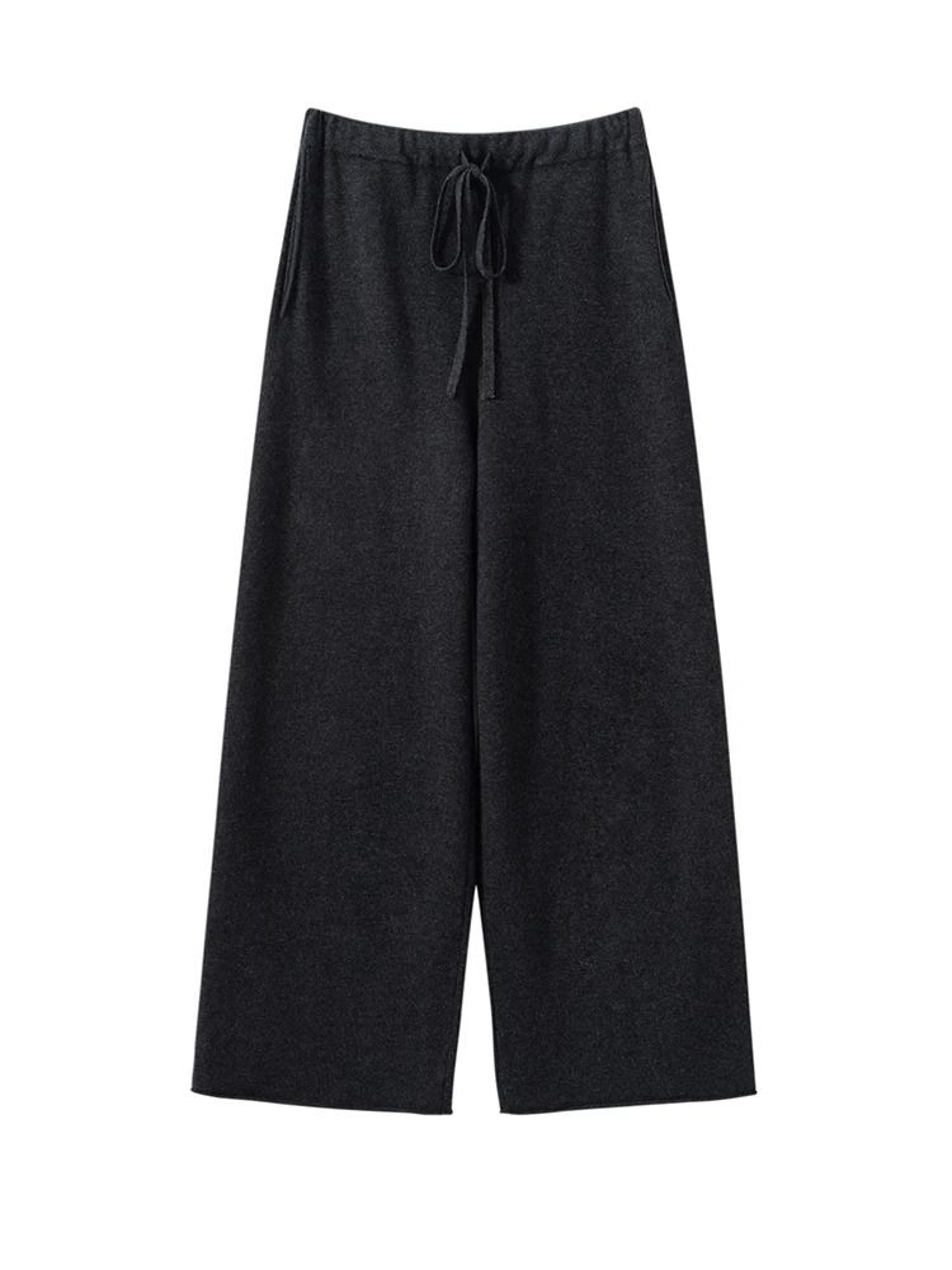 Womens Cashmere Straight Leg Pants Warm Knitted Office Lounge Trousers 2