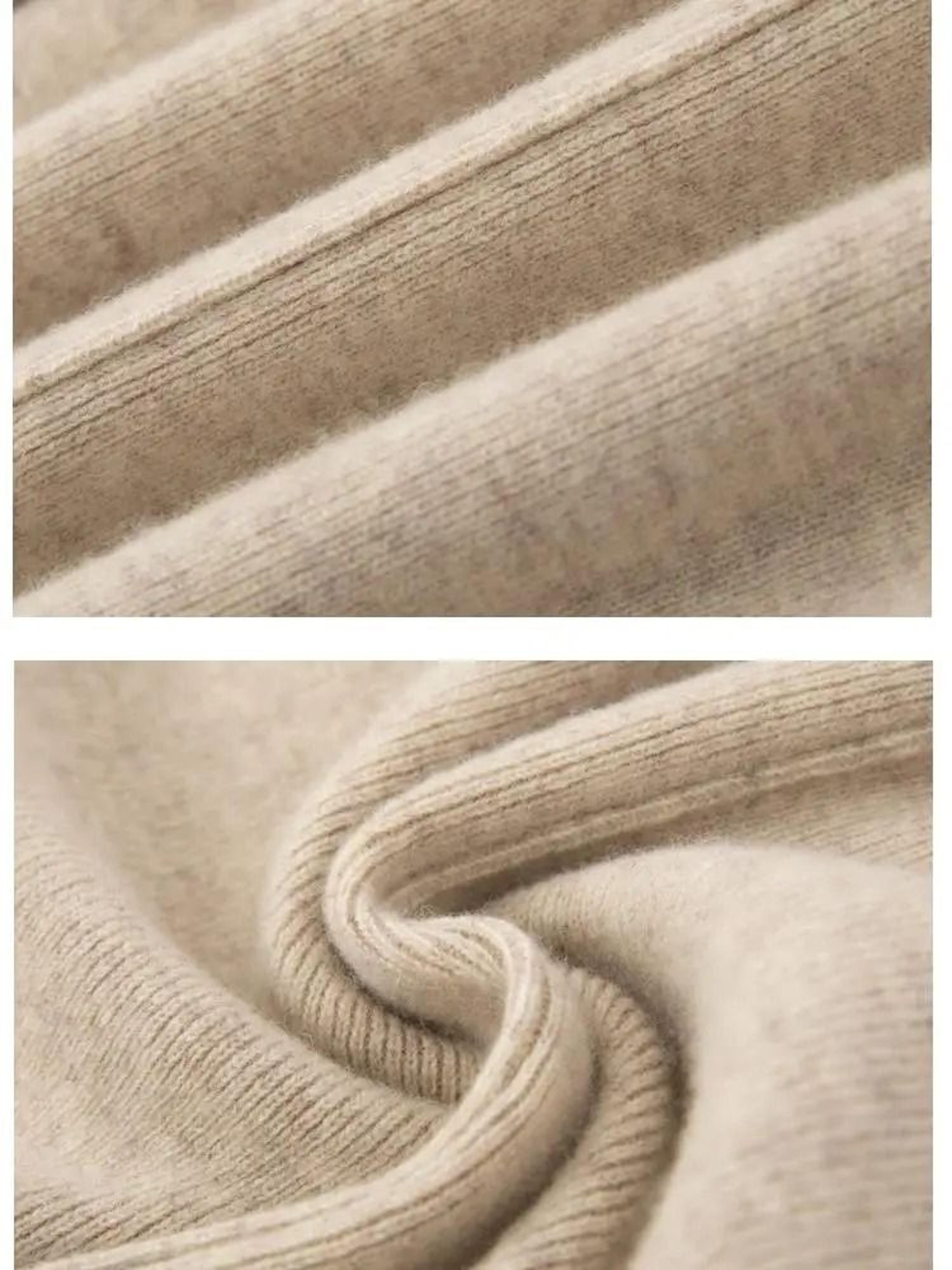 Womens Merino Wool Wide Leg Pants Drawstring Elastic Waist Knit Trousers 6